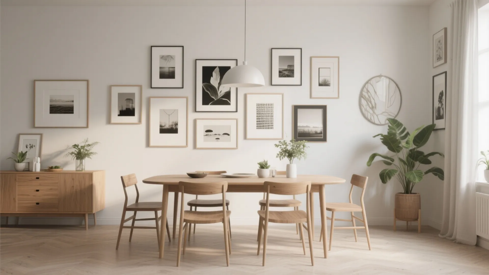 2. Gallery Wall with Mixed Frames