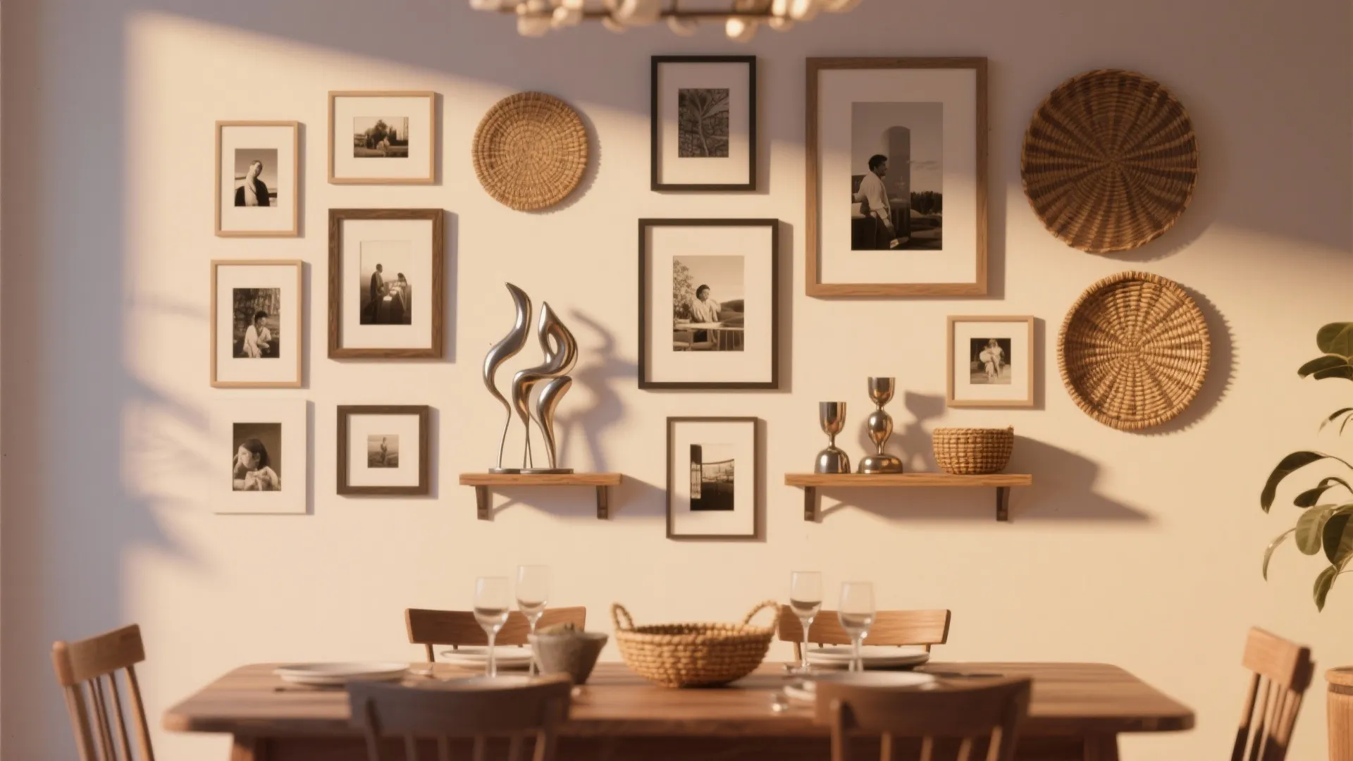 7. Mixed Material Gallery Wall