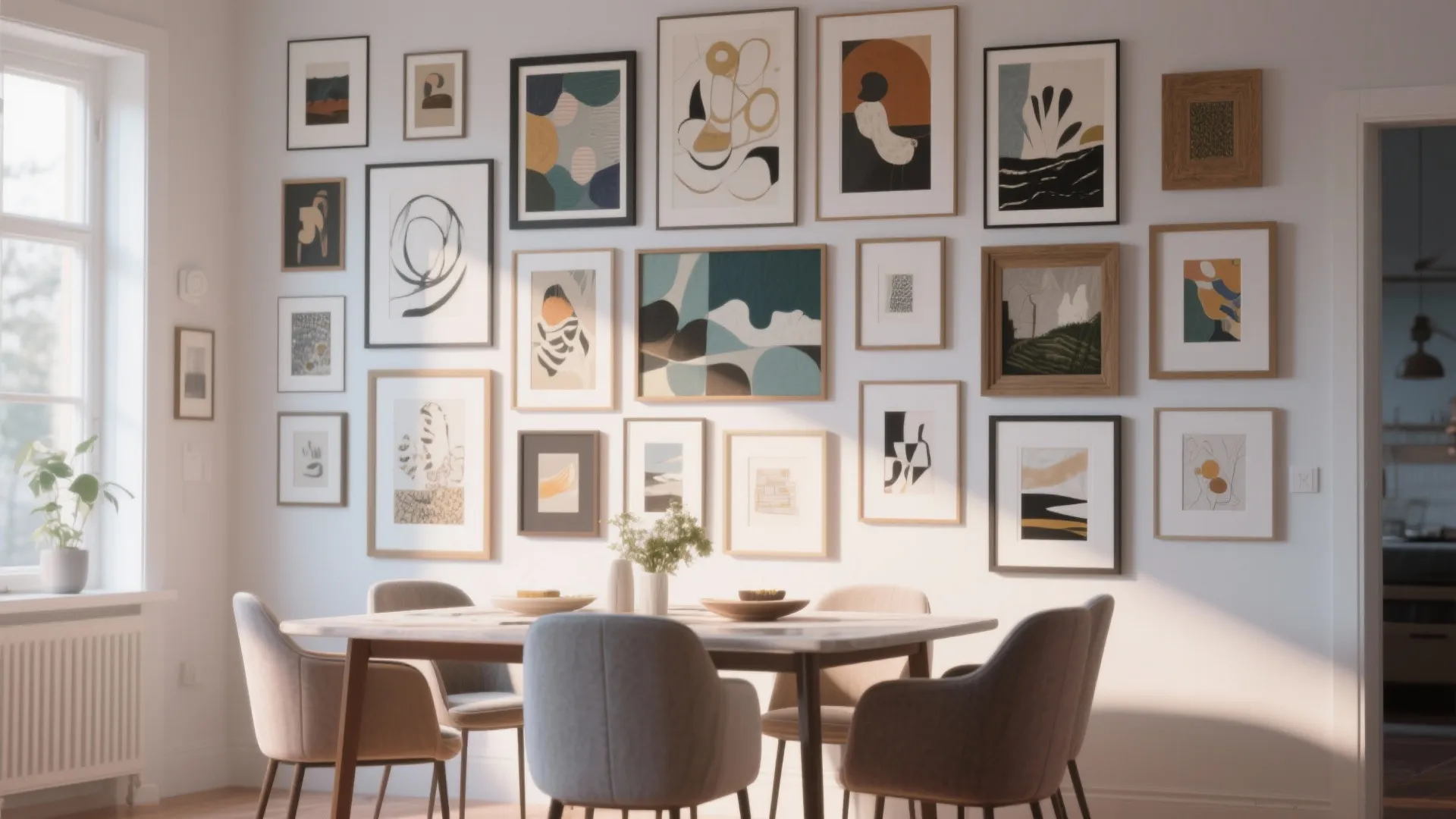 7. Gallery Wall of Art