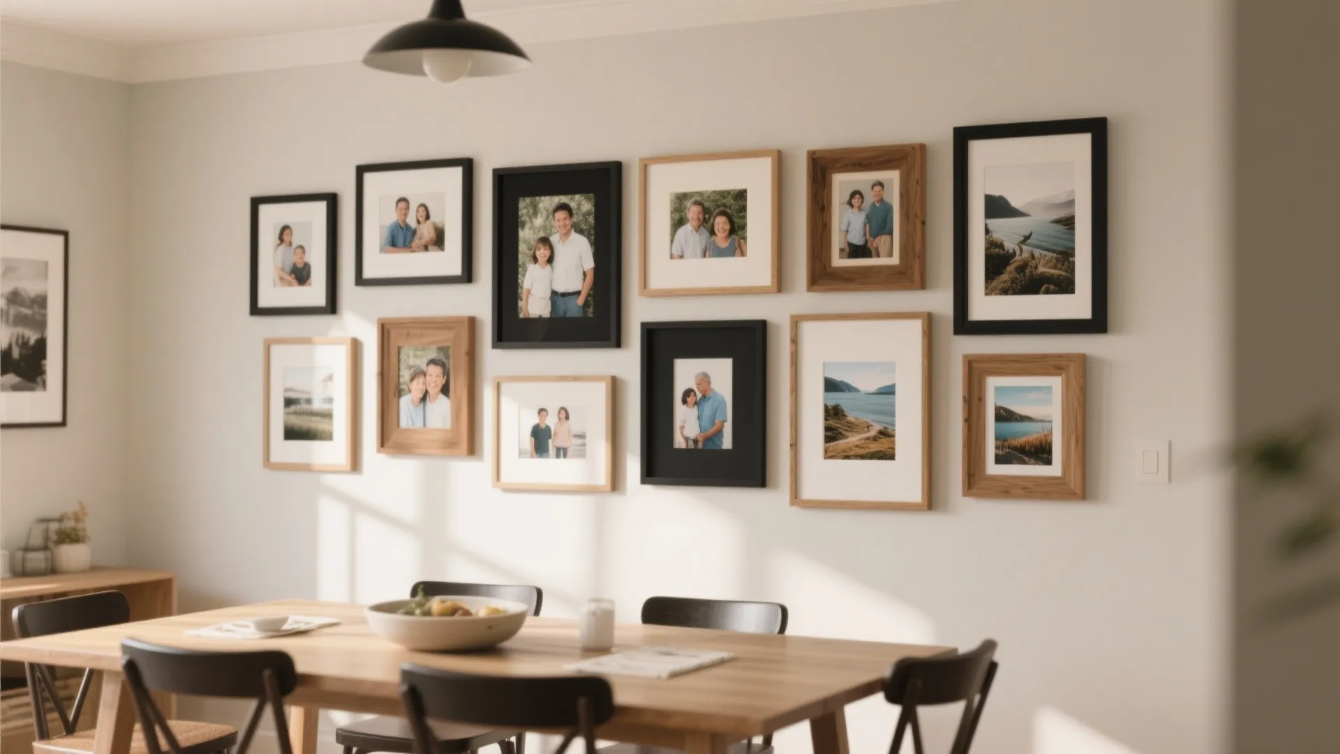 2. Gallery Wall with Mixed Frames