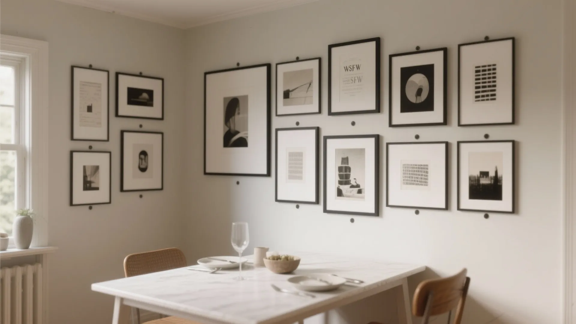 Gallery Wall That Balances Scale and Rhythm