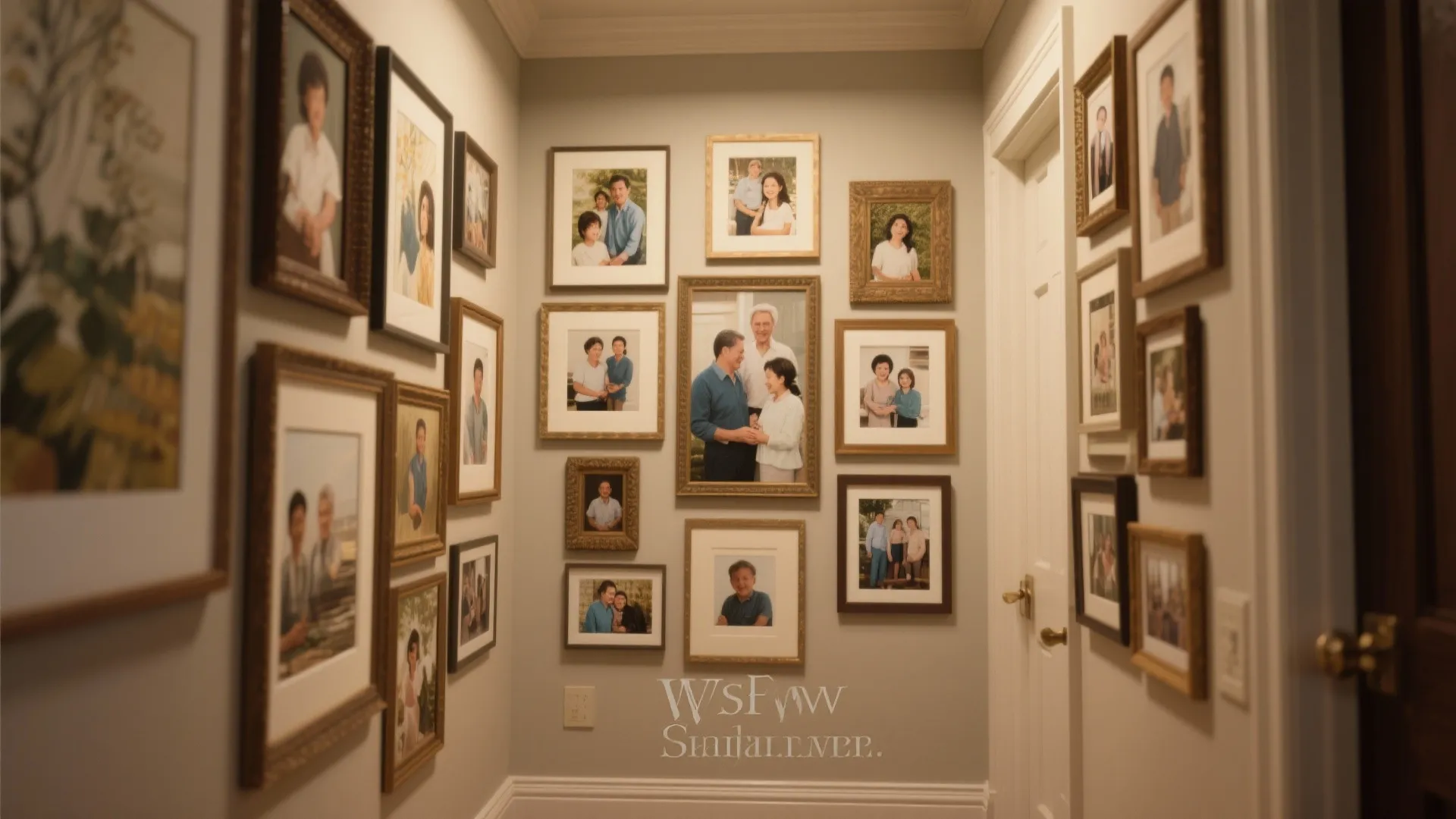 Gallery wall of personal art