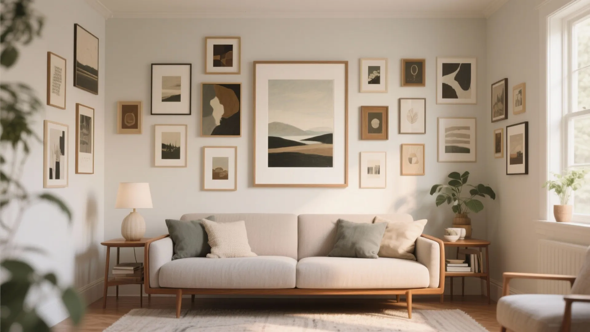 3. Gallery wall with a focal point