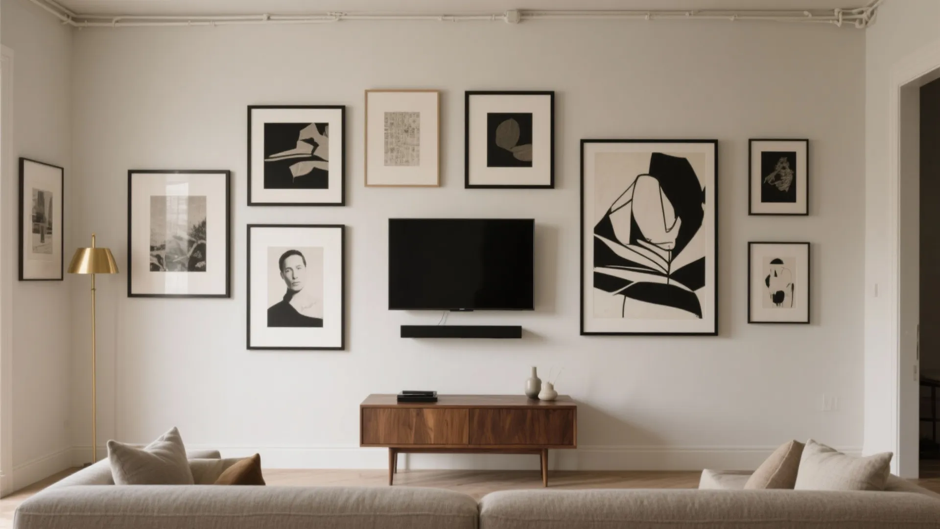 Frame TV Effect with Art-Led Gallery Wall