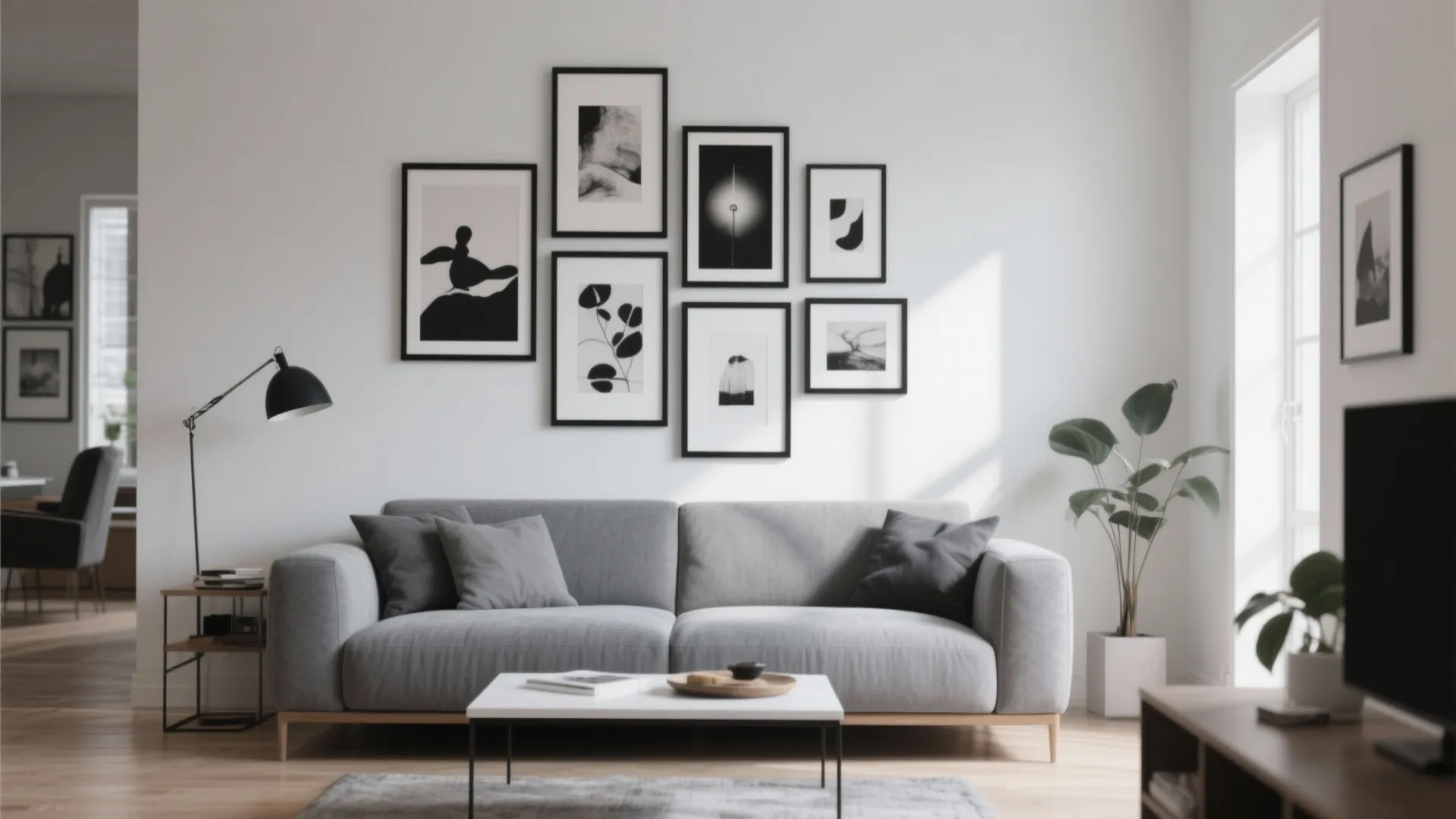 Gallery Wall Above the Sofa