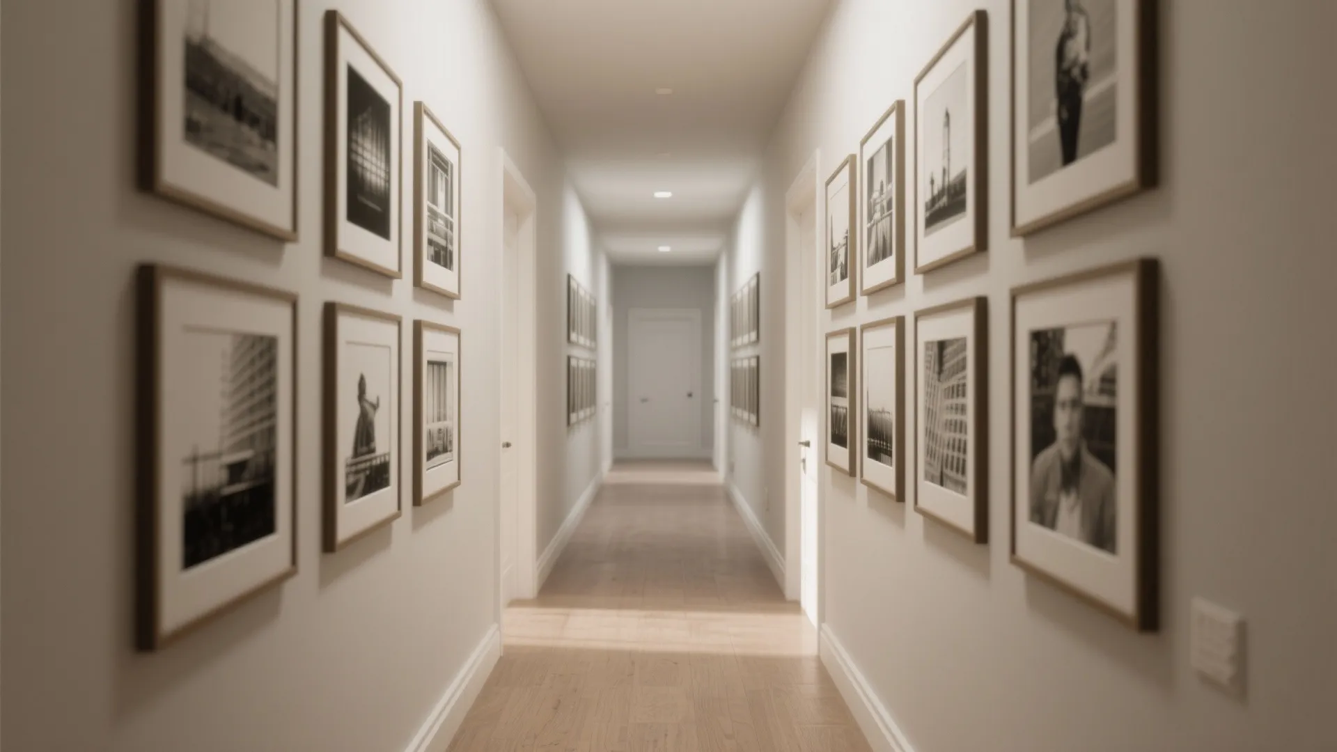 Gallery style photo arrangement