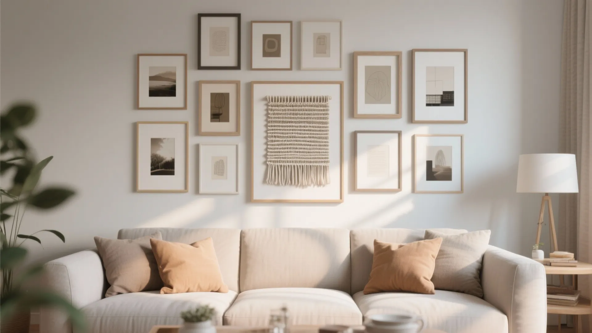 2. Gallery Wall with Layered Frames