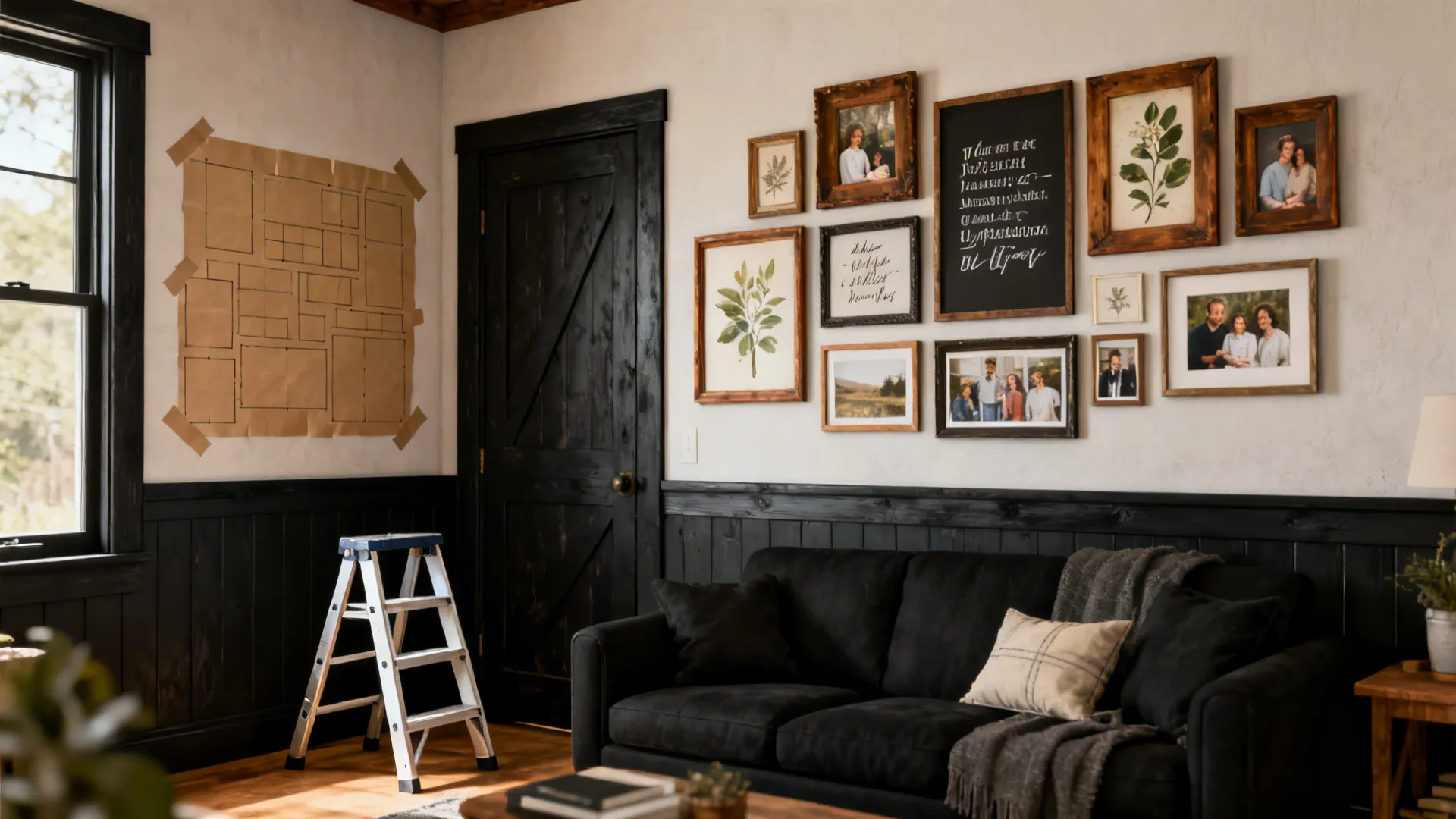 2. Gallery Wall with Vintage Frames