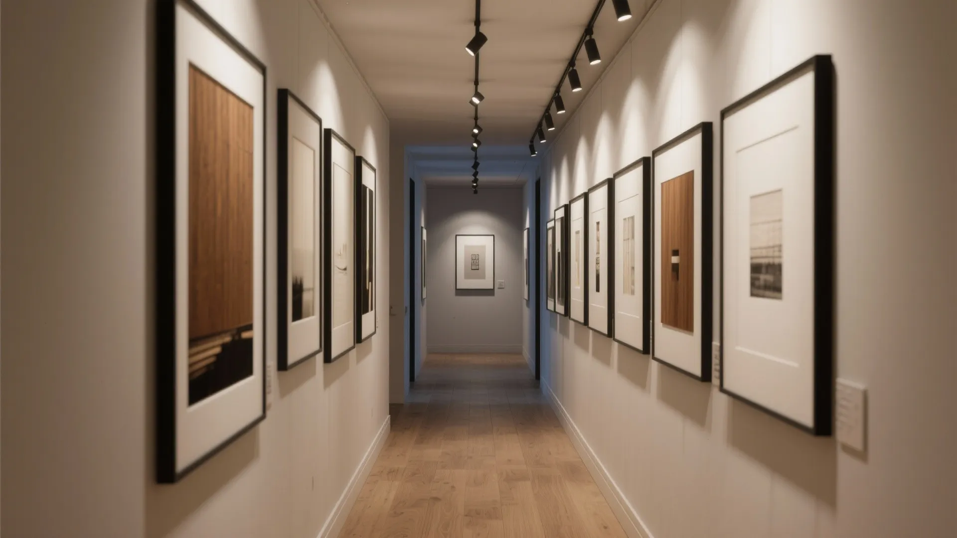 Gallery Wall with Layered Lighting