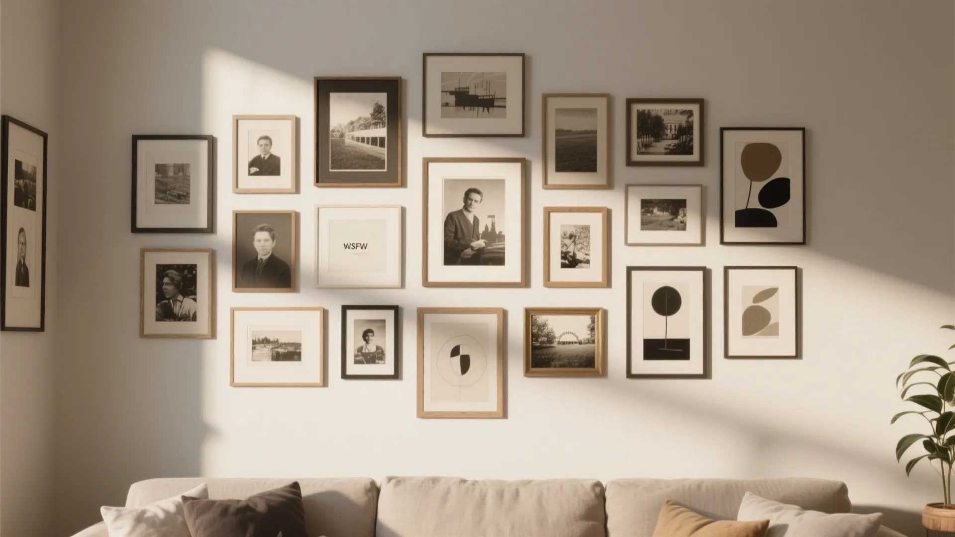 8. Gallery Wall of Art & Frames