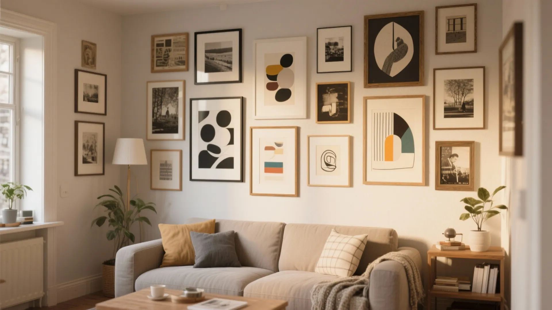 5. Gallery Wall of Mixed Frames