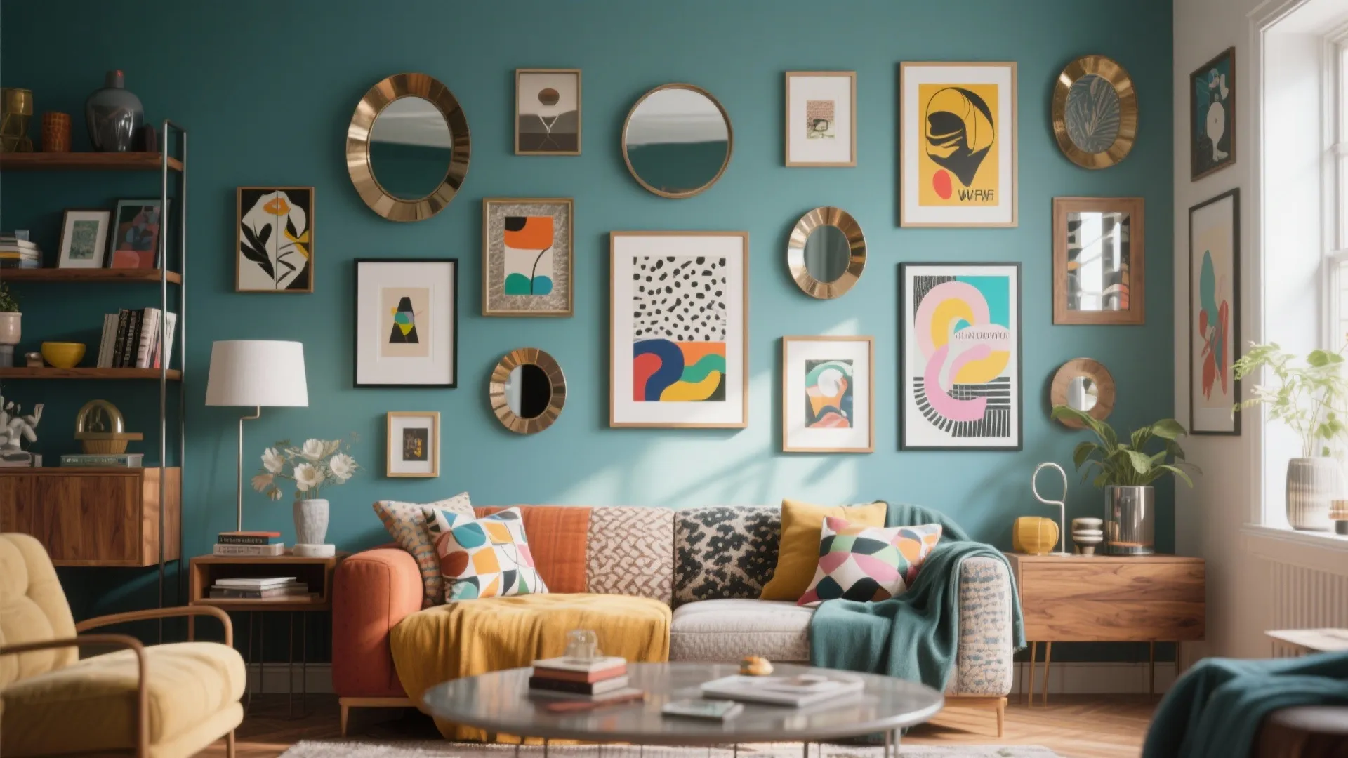 2. Gallery Wall with Mirrors