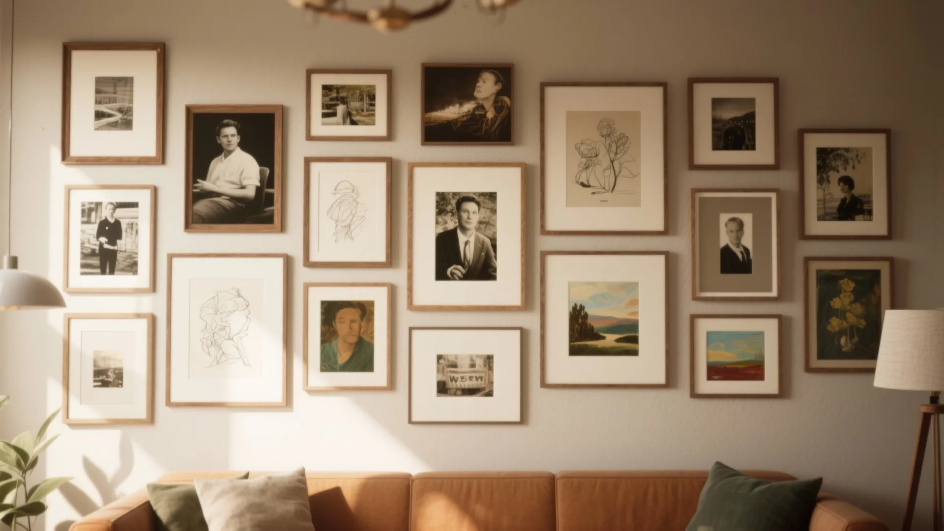 3. Gallery Wall with Mixed Media