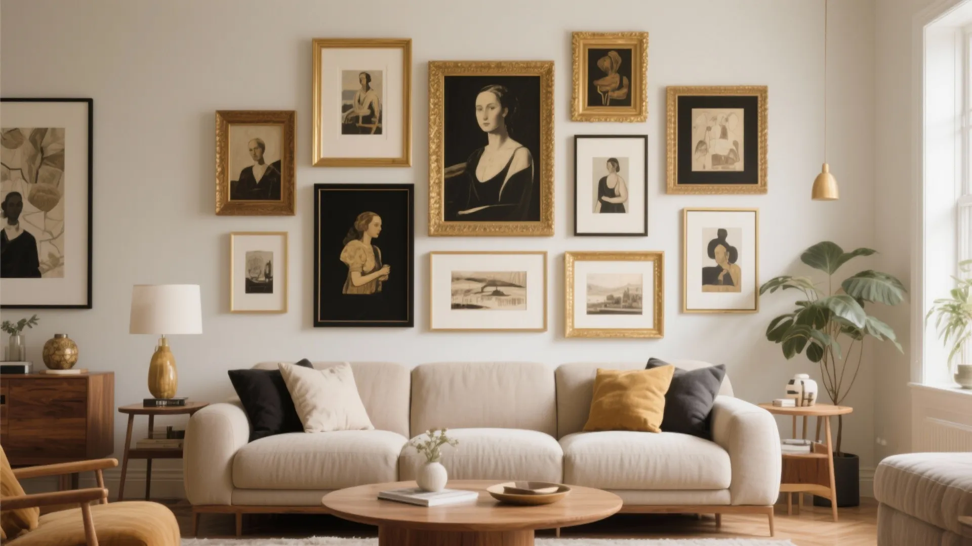 Gallery Wall with Mixed Frames