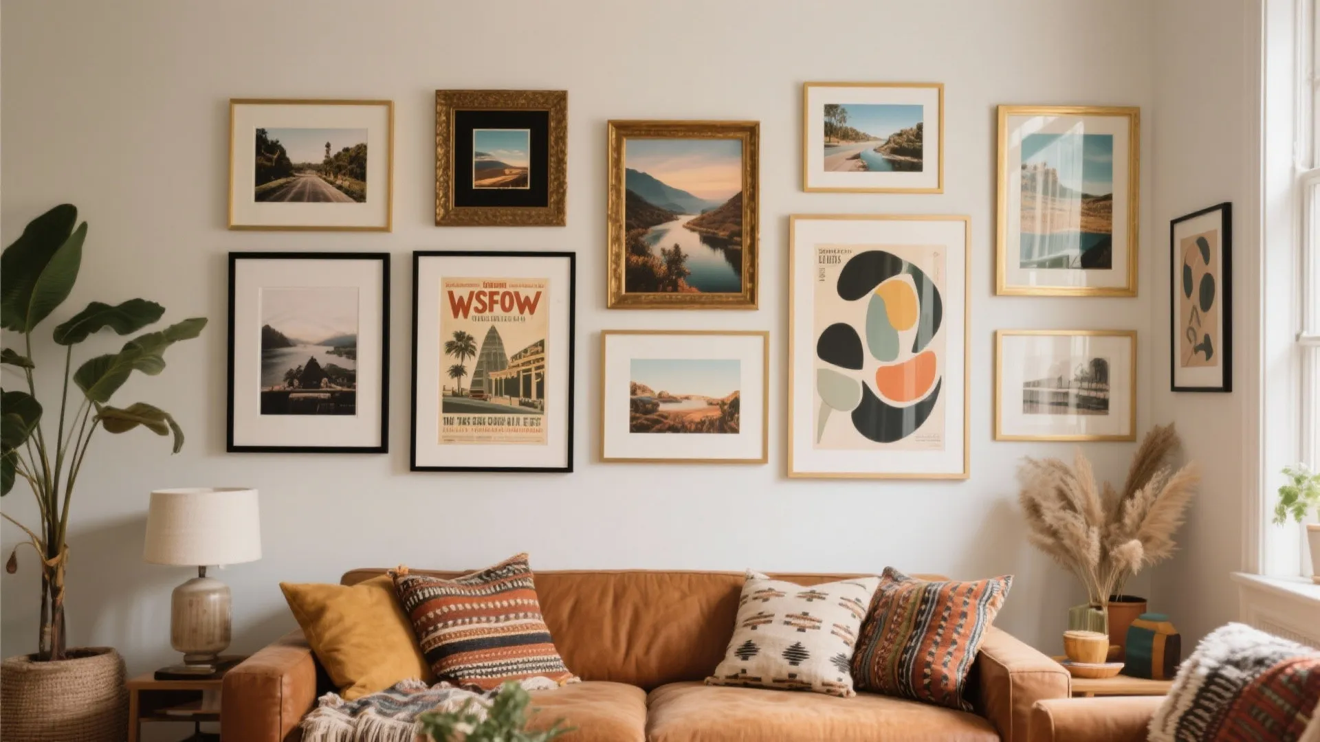 Gallery Wall with Mixed Frames