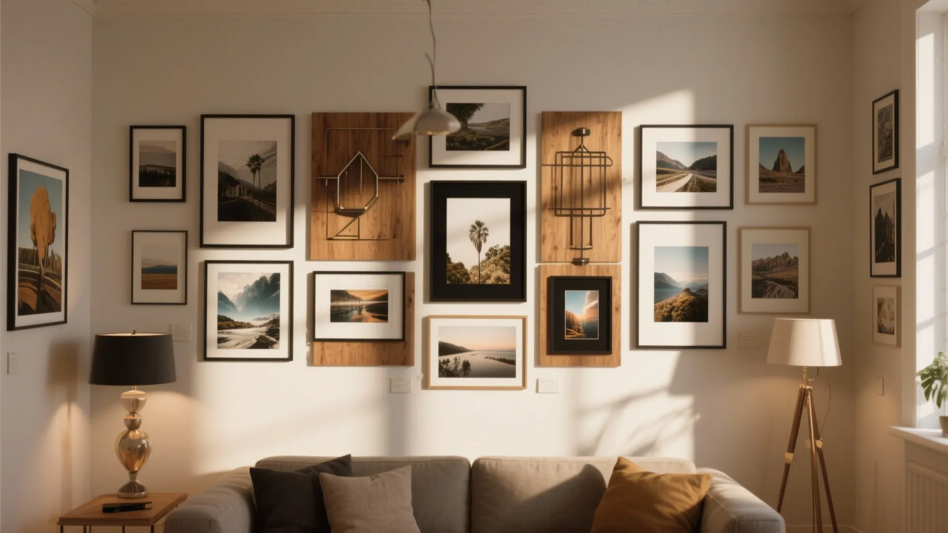 Gallery Wall With Mixed Frames