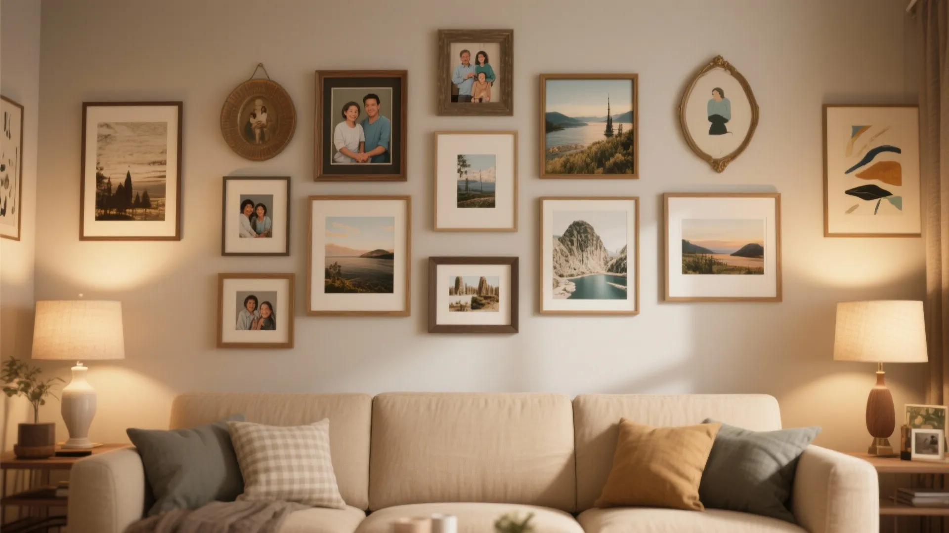 Gallery Wall with Mixed Frames