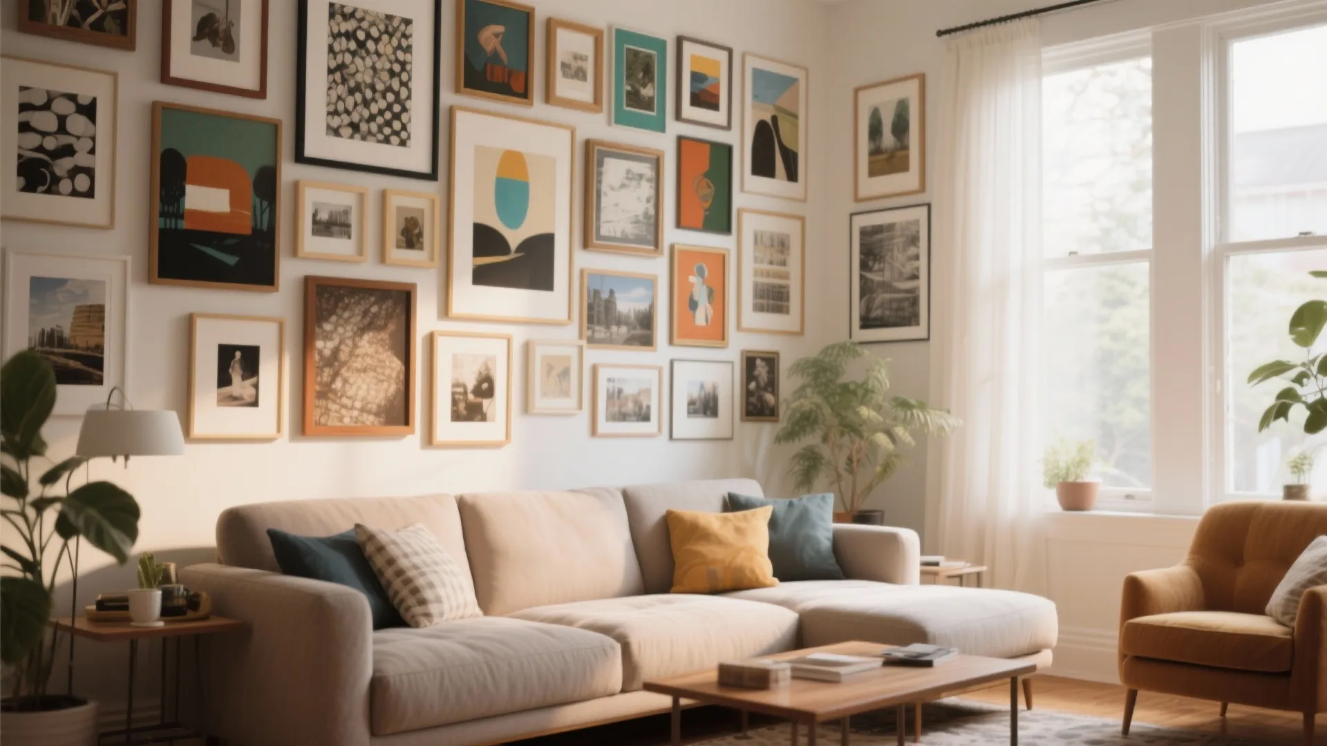 Gallery Wall with Mixed Frames