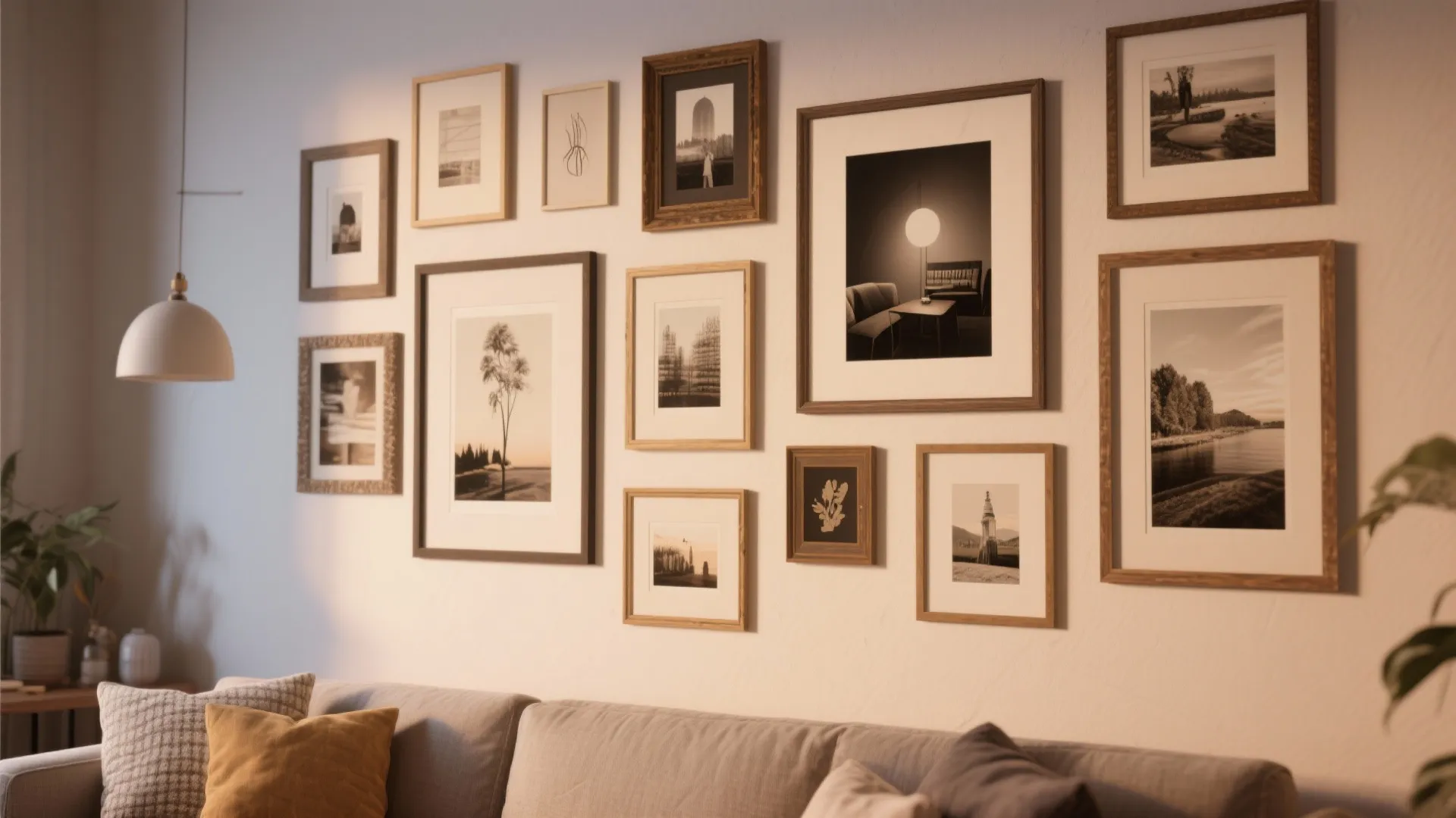 Gallery Wall with Mixed Frames