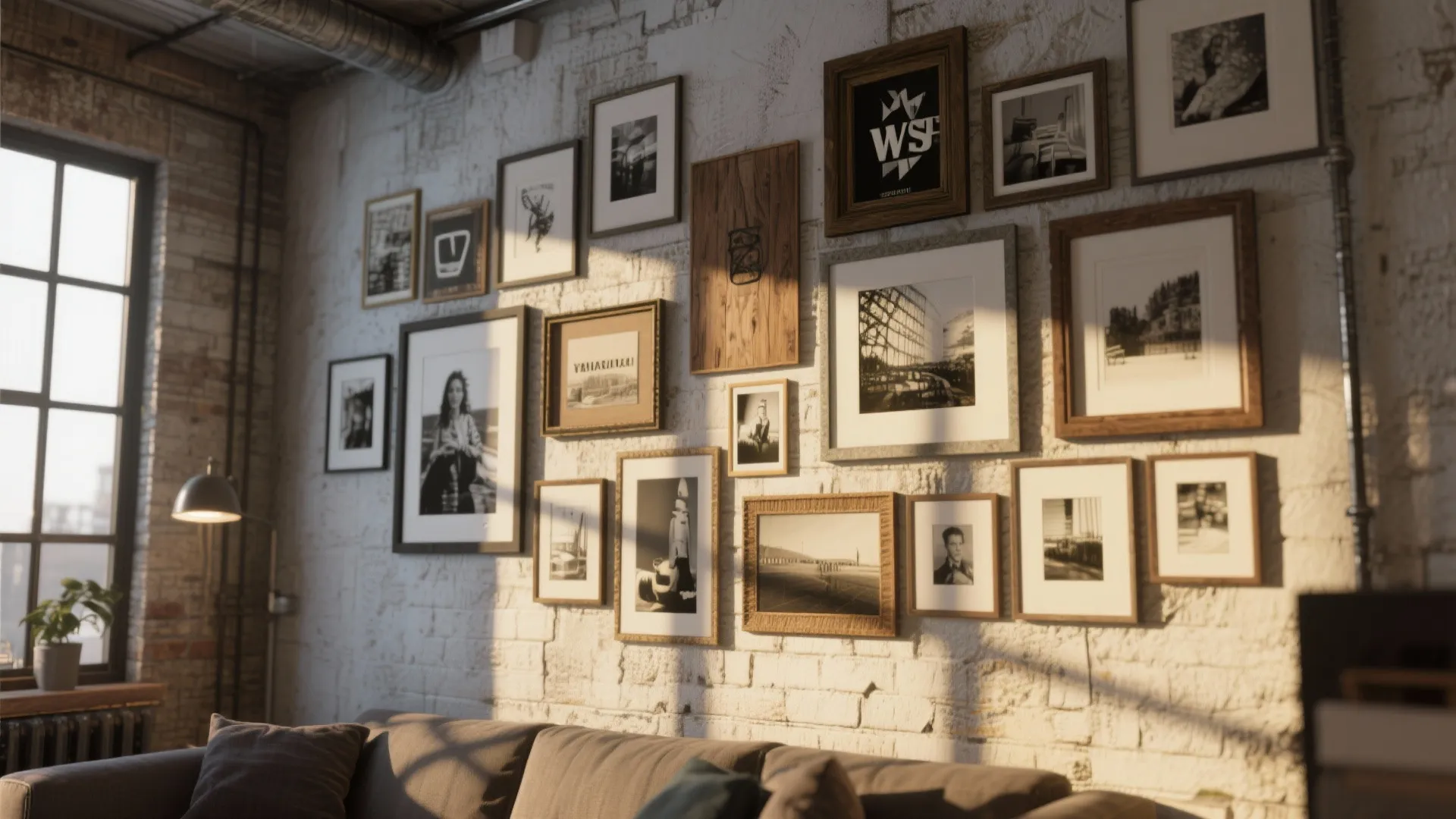 Gallery Wall with Mixed Sizes