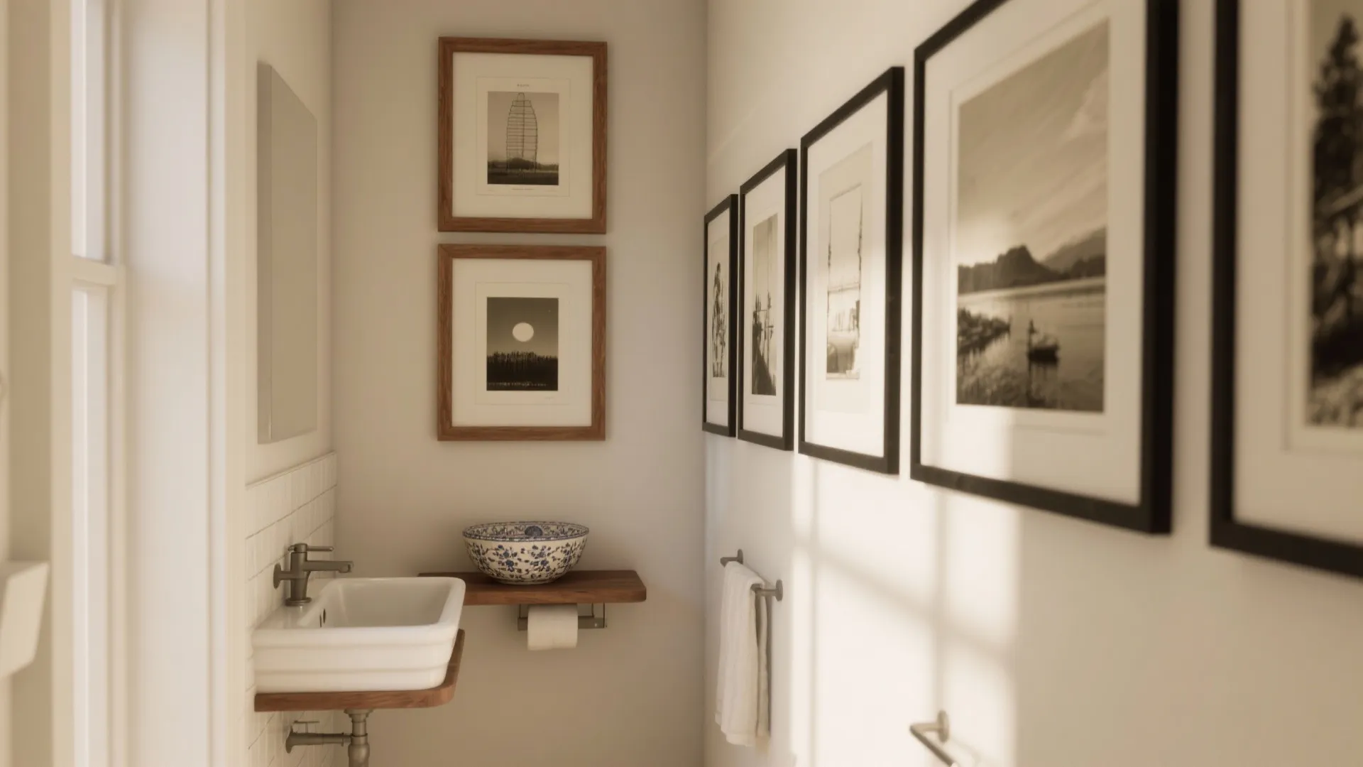 1. Gallery wall with a cohesive theme