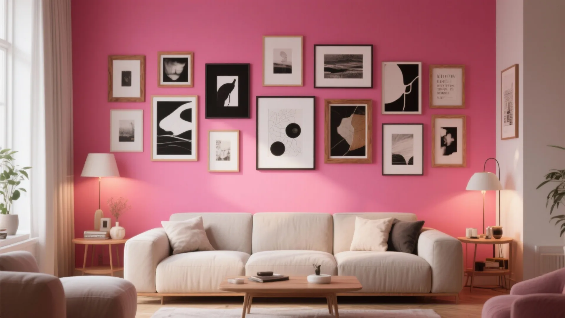 3. Create a gallery wall to tame intensity