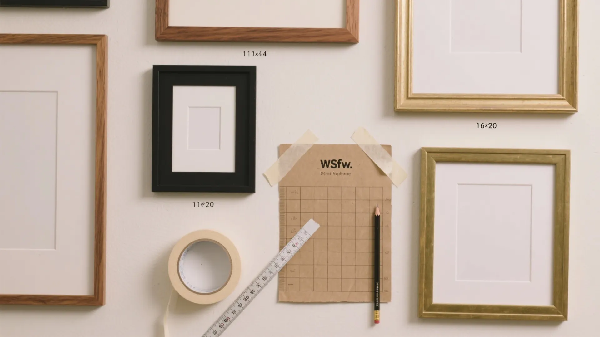 Layered Gallery Wall with Mixed Frames