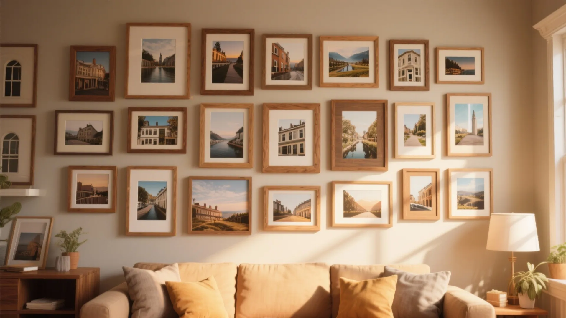 4. Gallery Wall with Mixed Frames