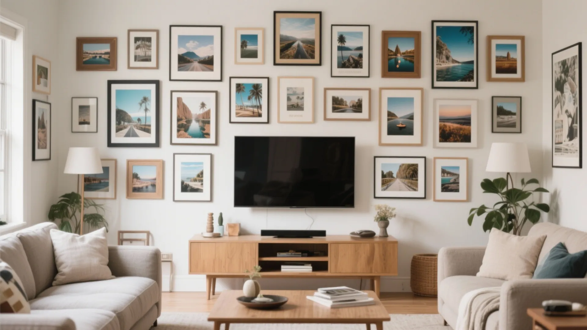 3. Gallery Wall Around TV