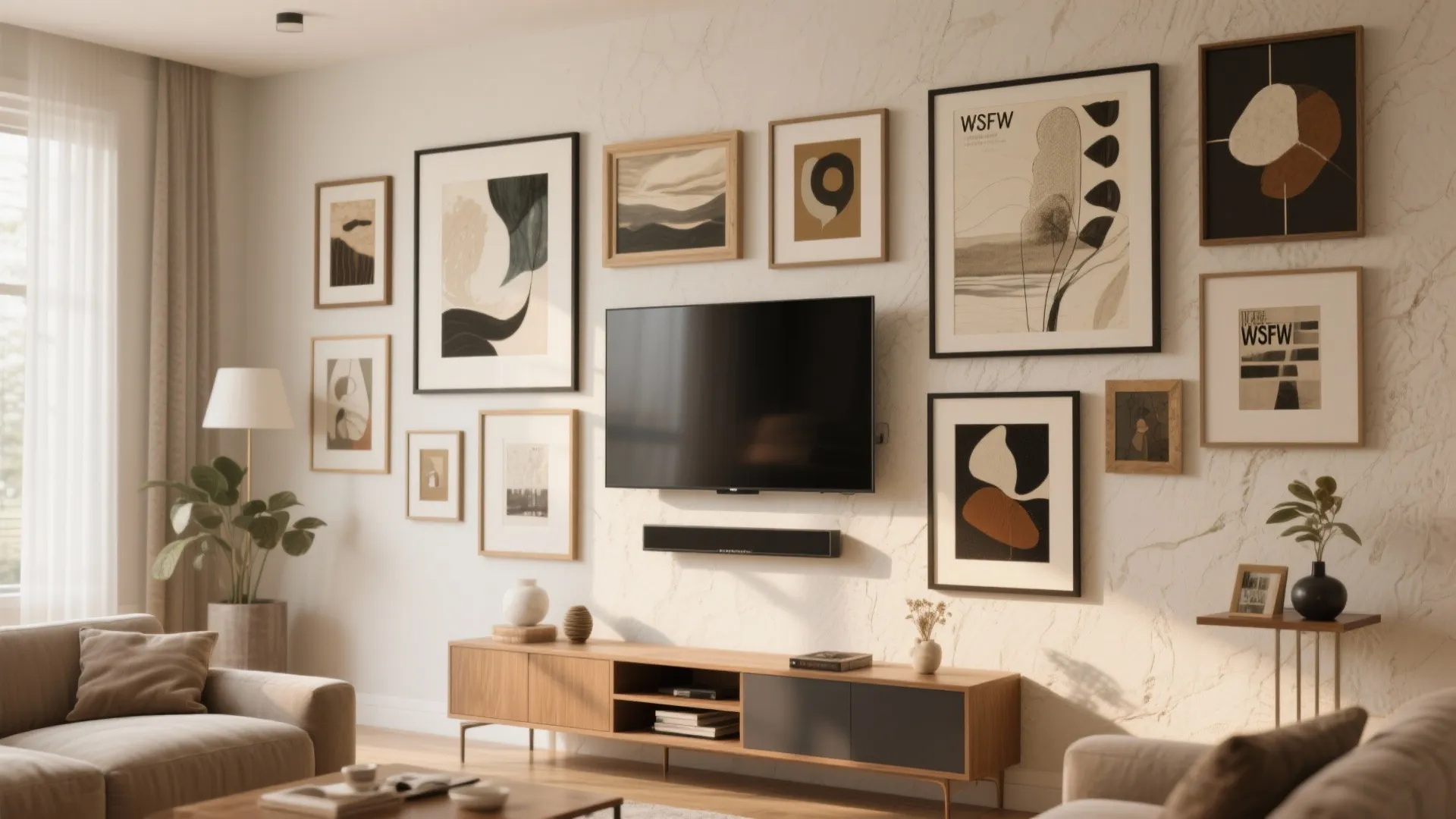 3. Gallery Wall Around the TV