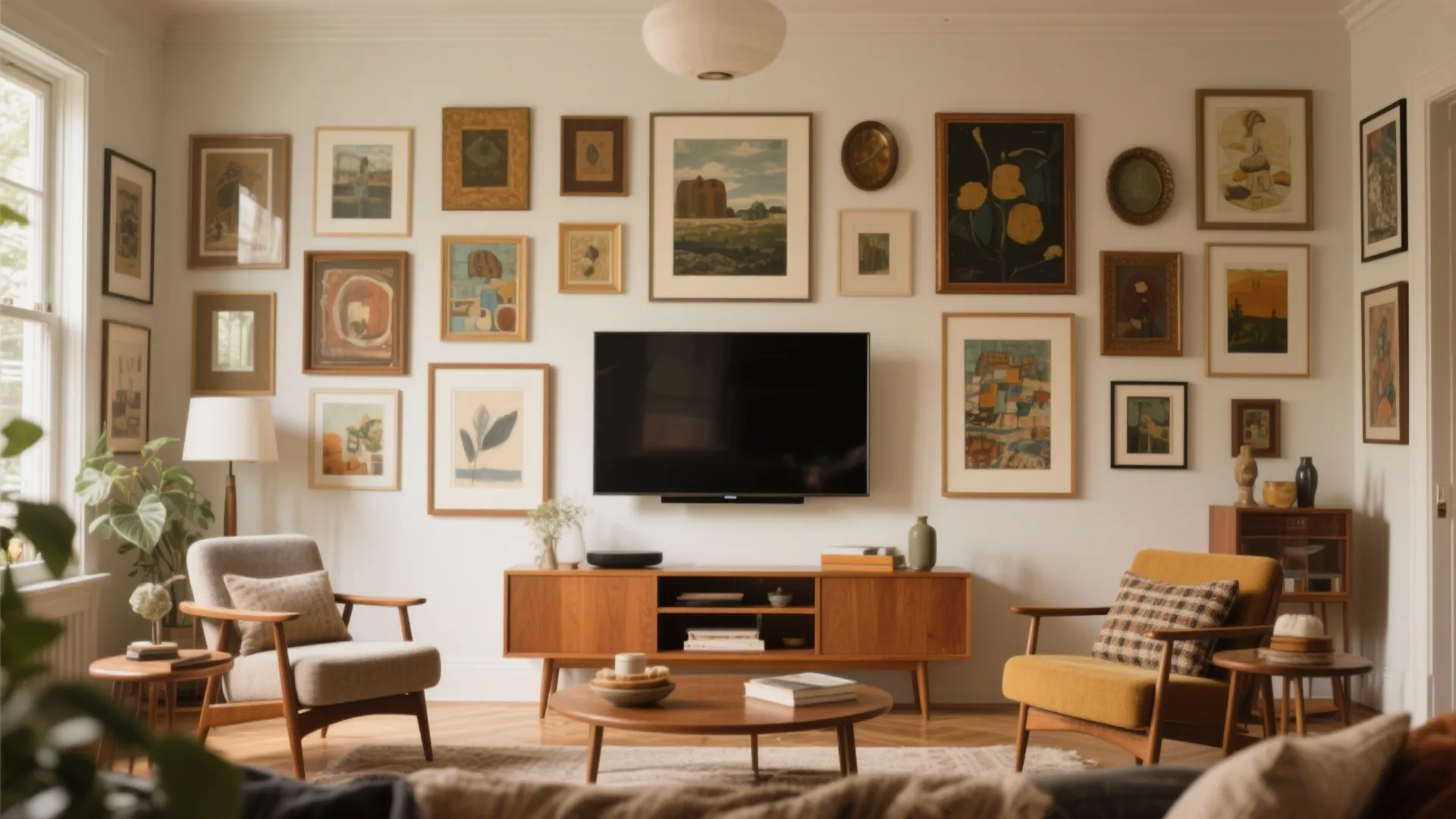 2. Gallery Wall Around the TV