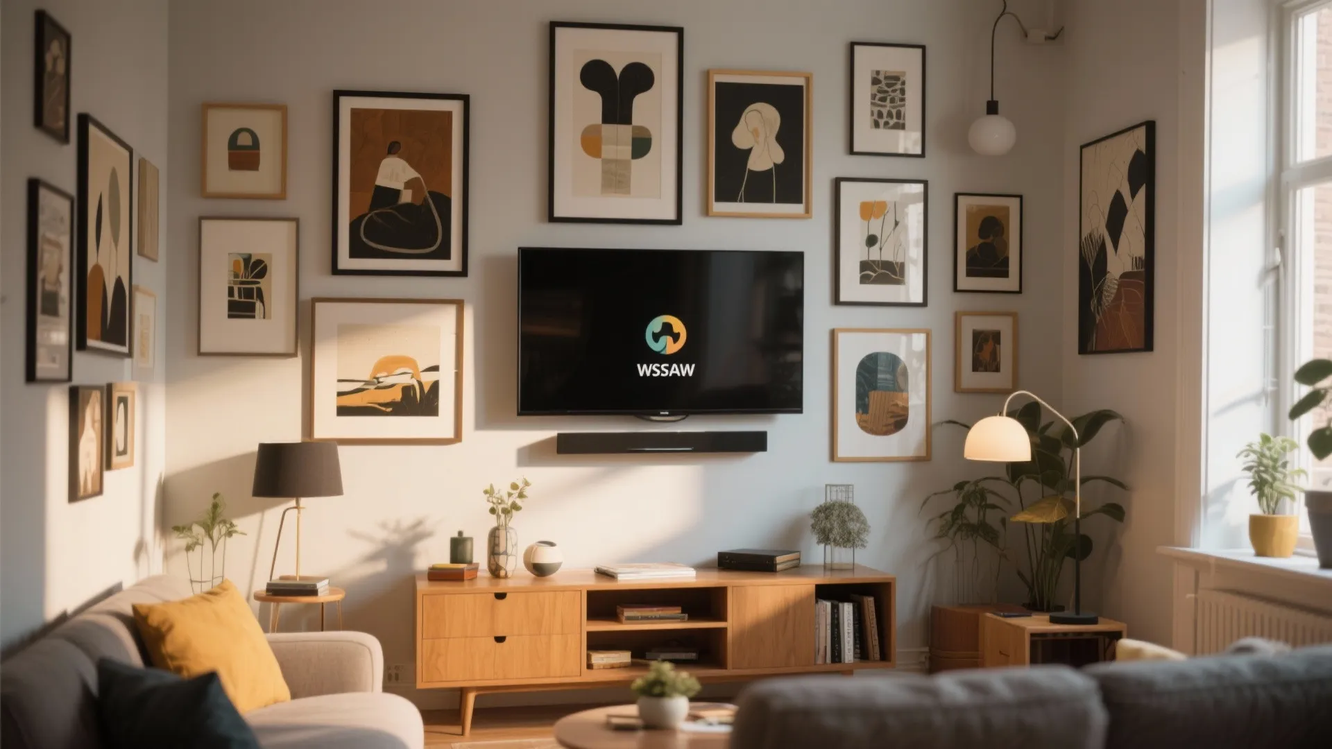 7. Gallery Wall TV Blend