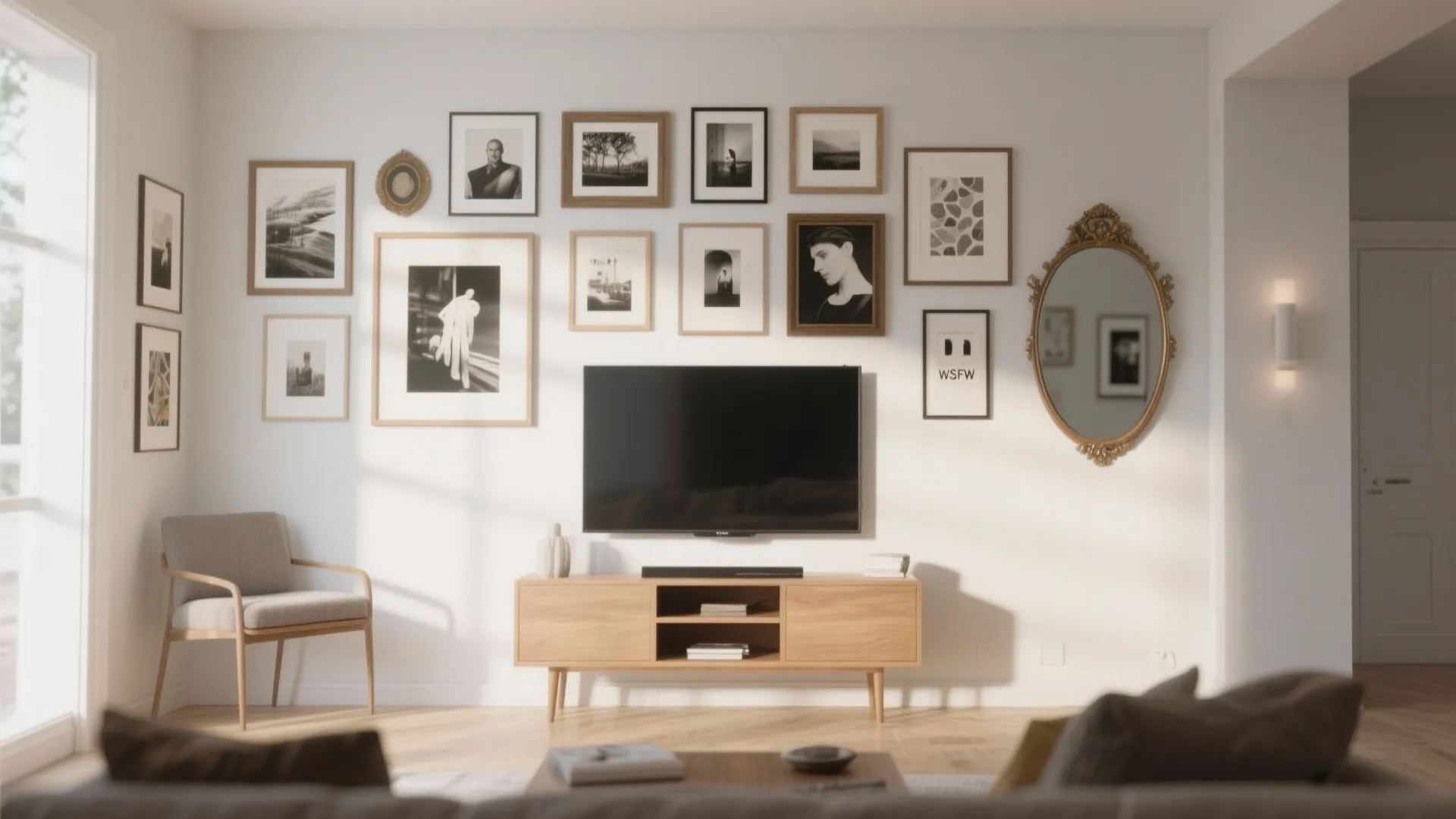 Gallery Wall Incorporating the TV