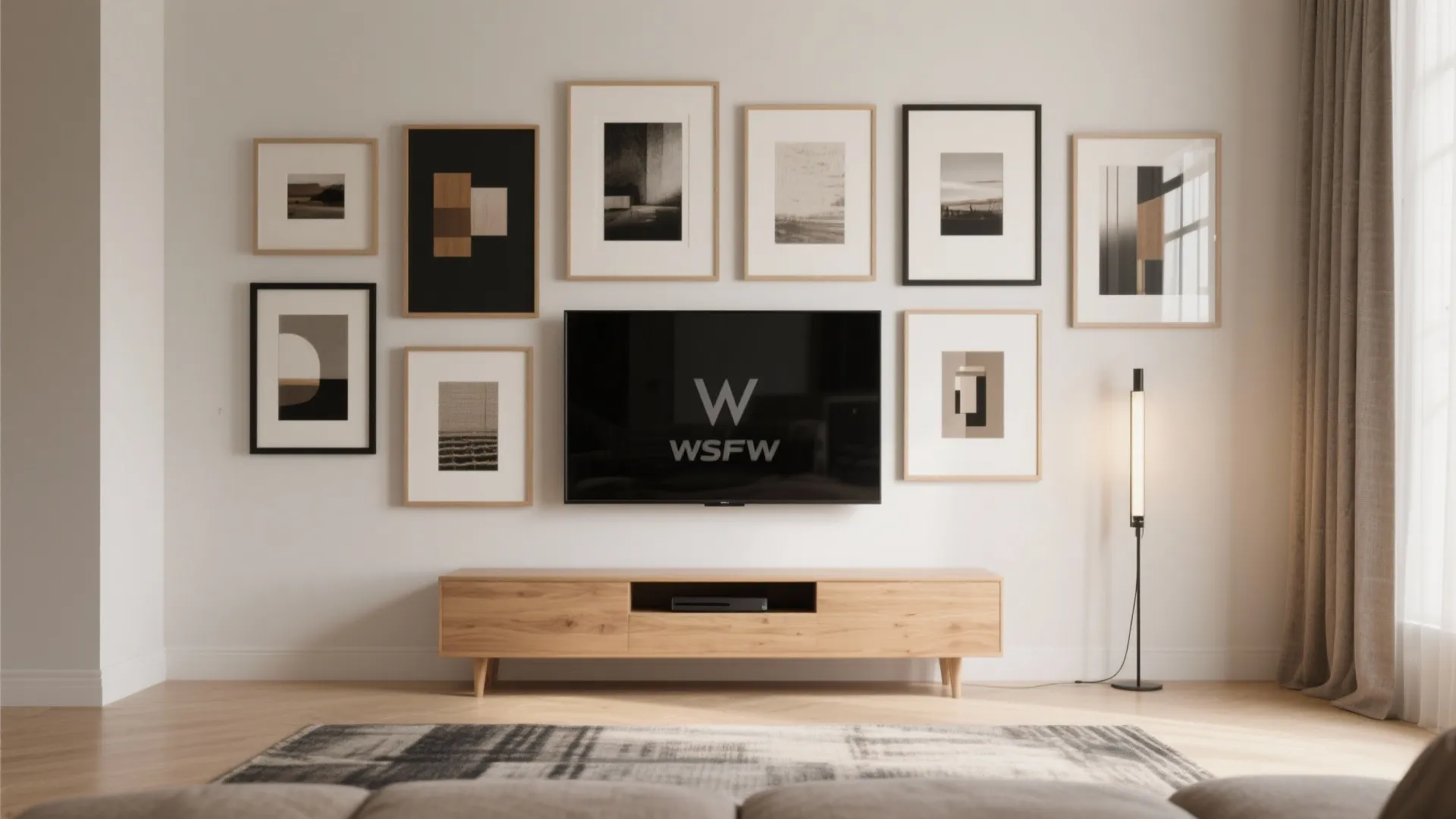 Gallery Wall Around the Screen