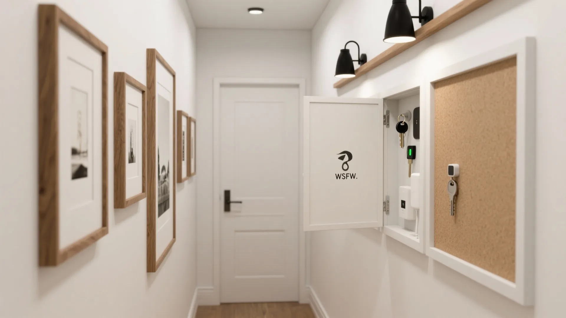 Gallery Wall with Hidden Utility