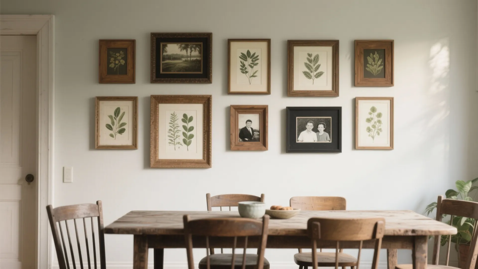 Gallery wall with vintage finds