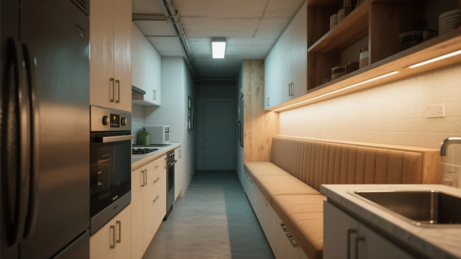 1. Galley with a Purpose: Slim, Long, and Mighty