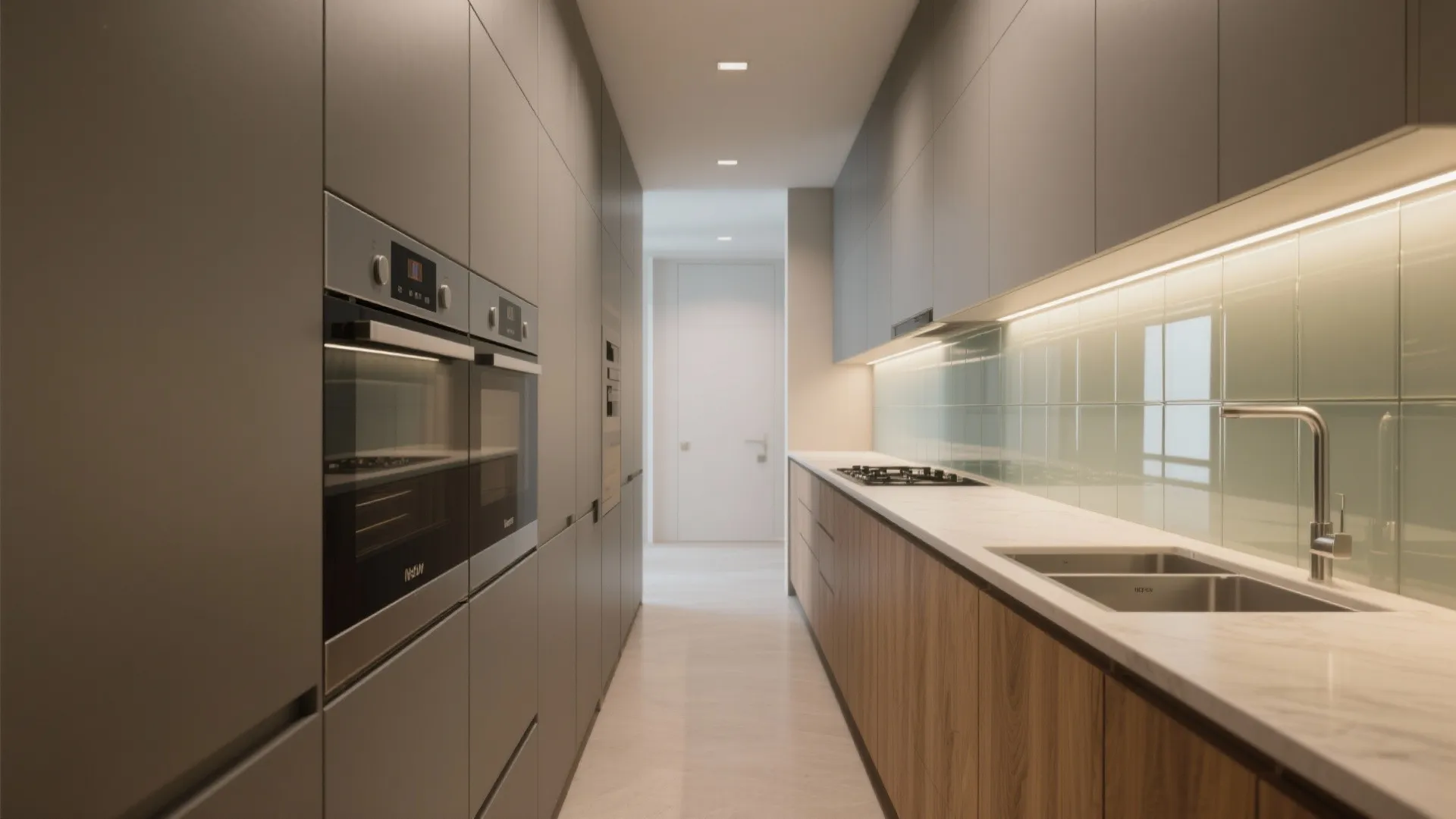 Glass Backsplash for Depth and Light