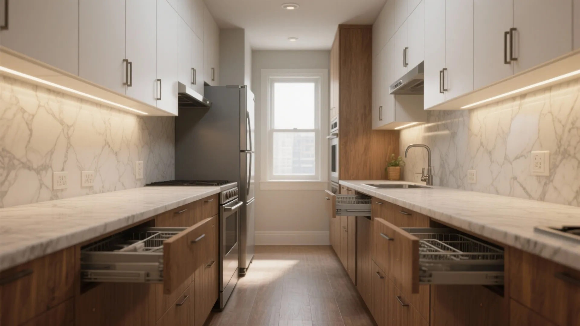 1. Classic galley — double-run efficiency