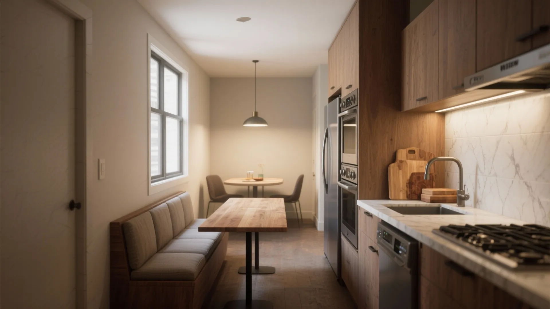 2. Galley Kitchen with Breakfast Nook