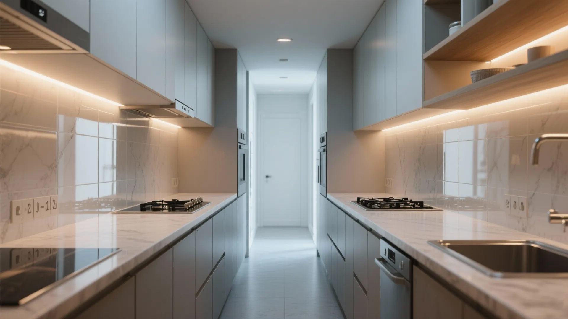 2. Galley kitchen (double-run practicality)