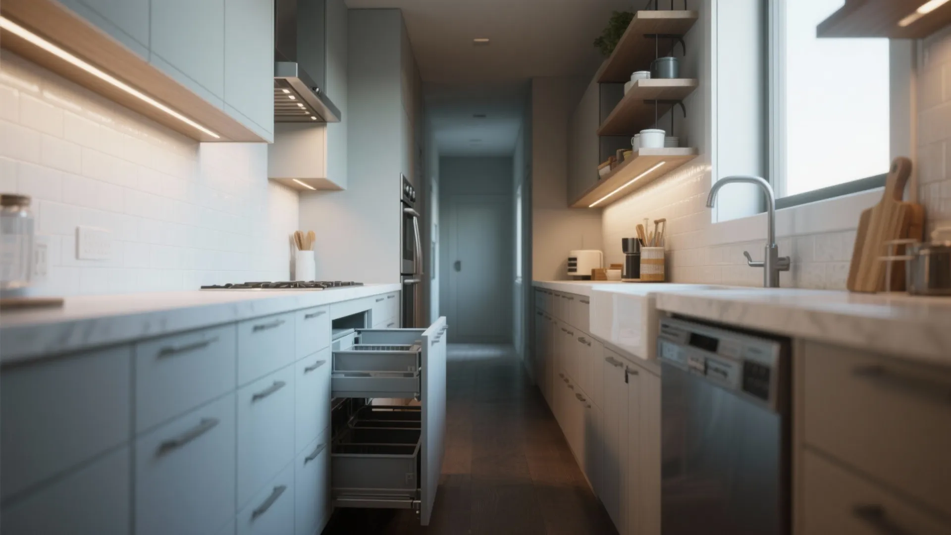 3. Galley Kitchen Upgrades for Better Flow