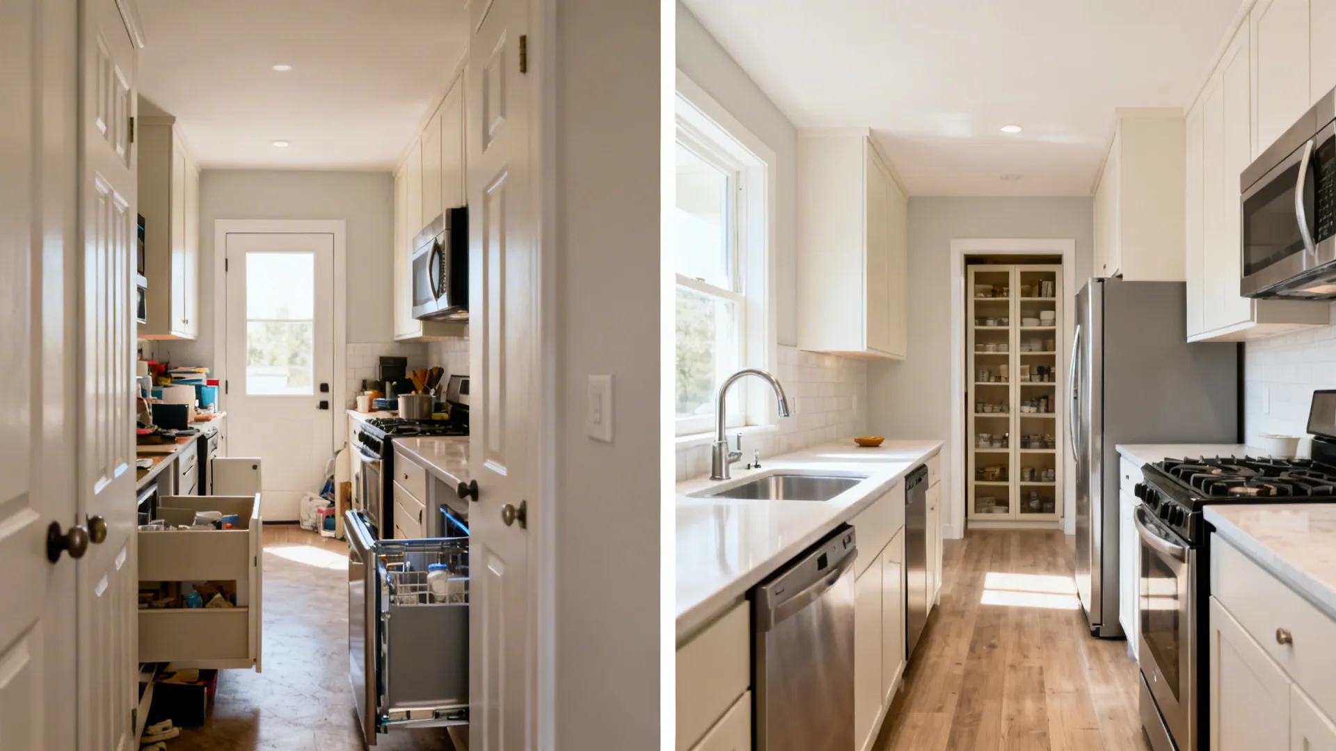 3) Galley layout: optimize the work triangle and aisle