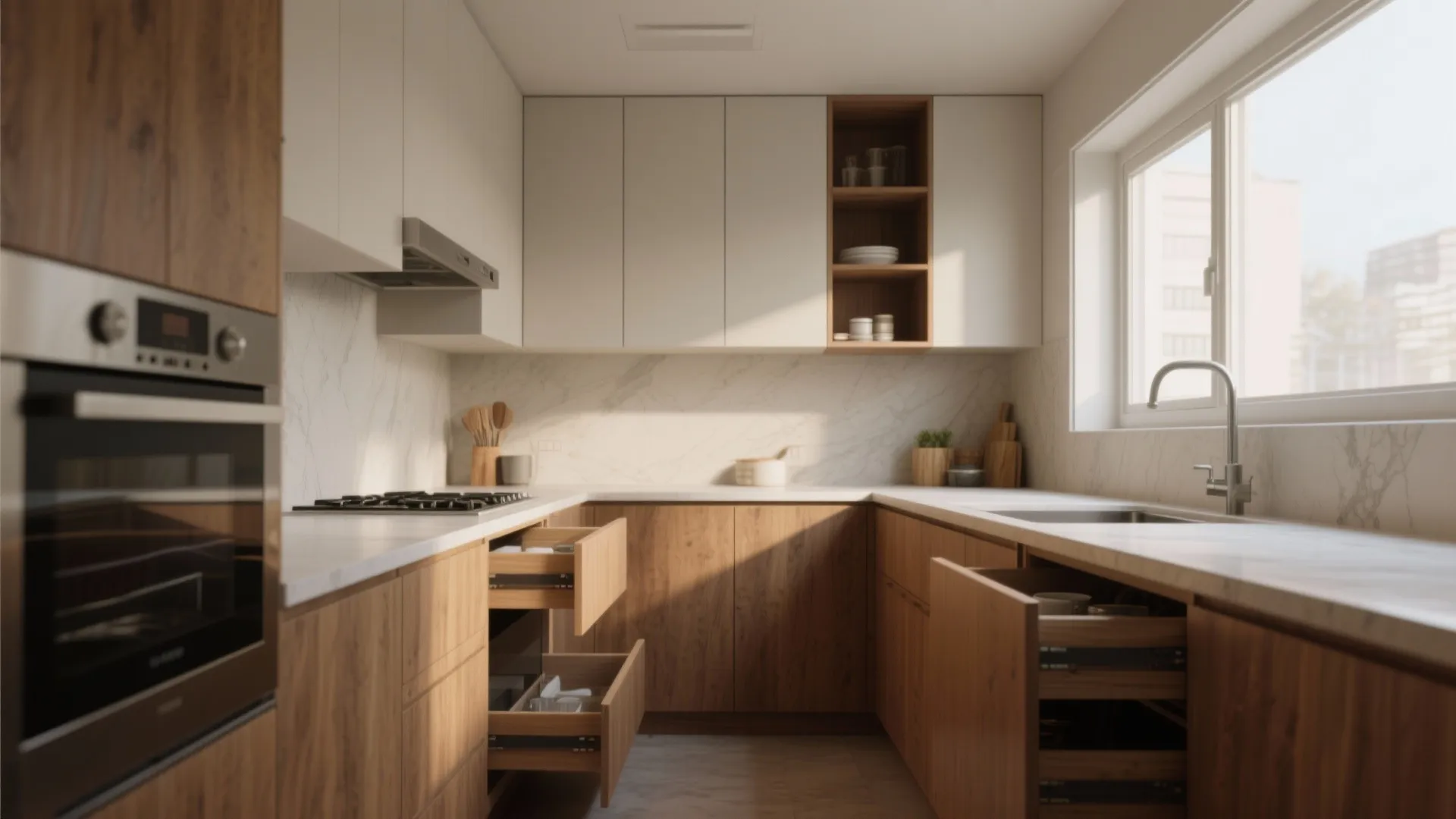 1. Embrace a hybrid galley-to-U layout