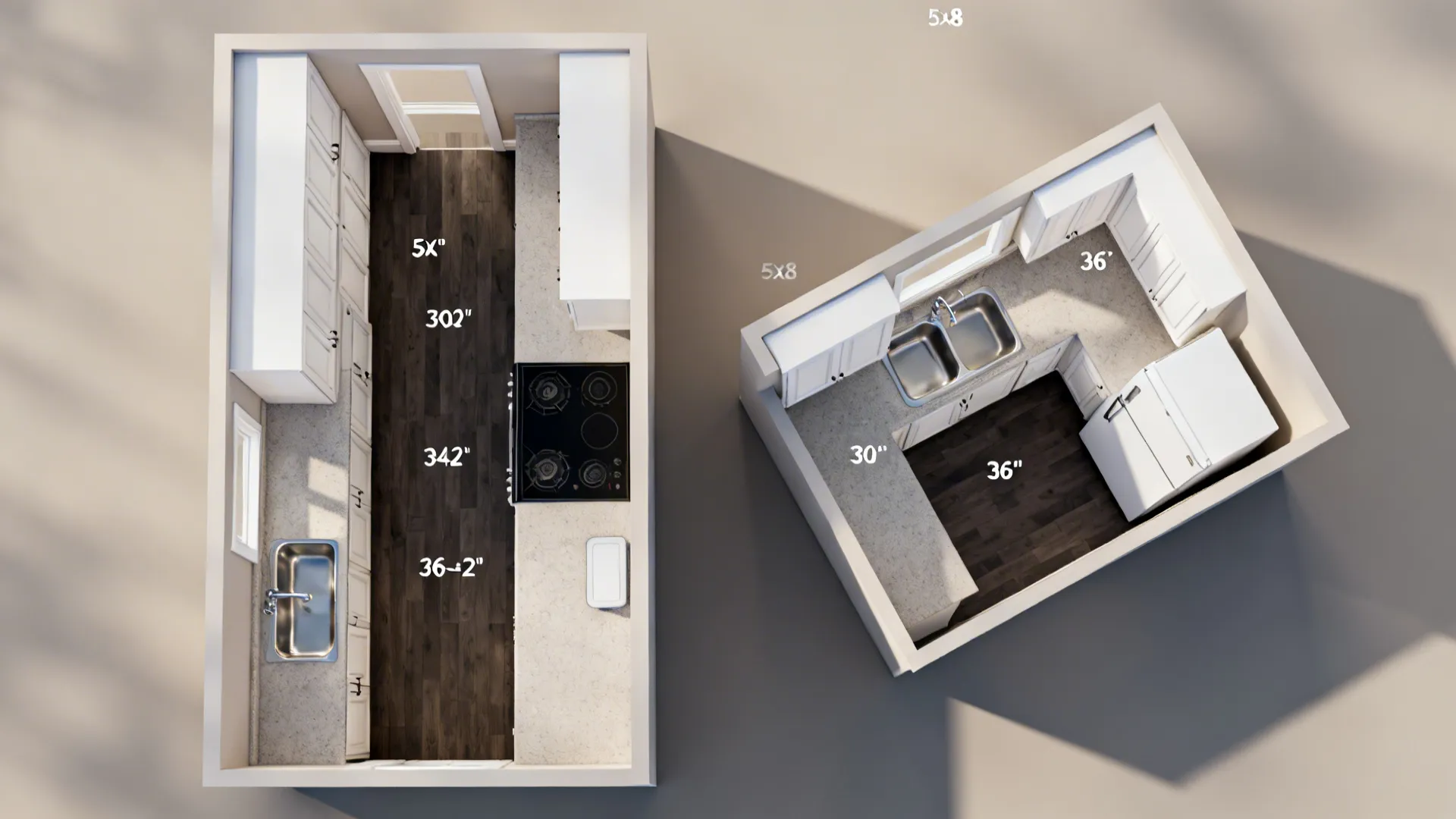 Galley or L-Shape: Pick the Right 5x8 Layout