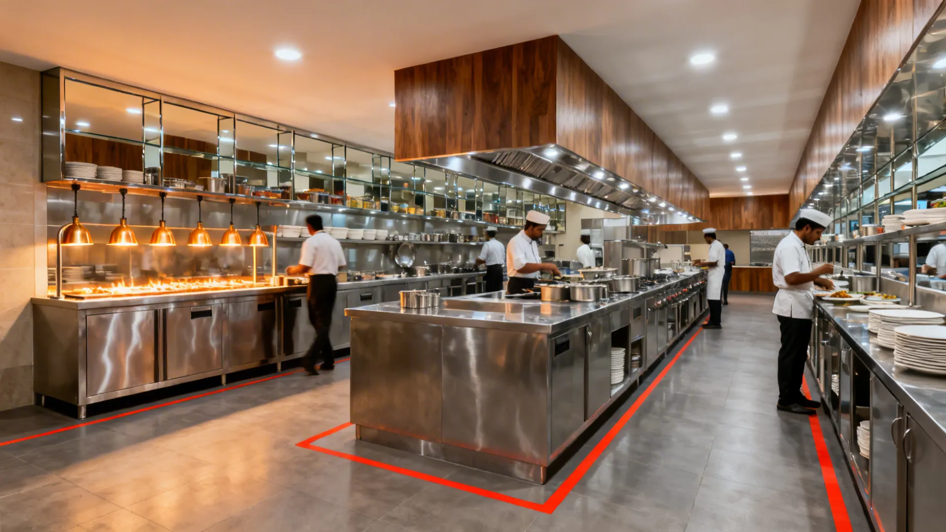 Zone-first galley planning for peak throughput