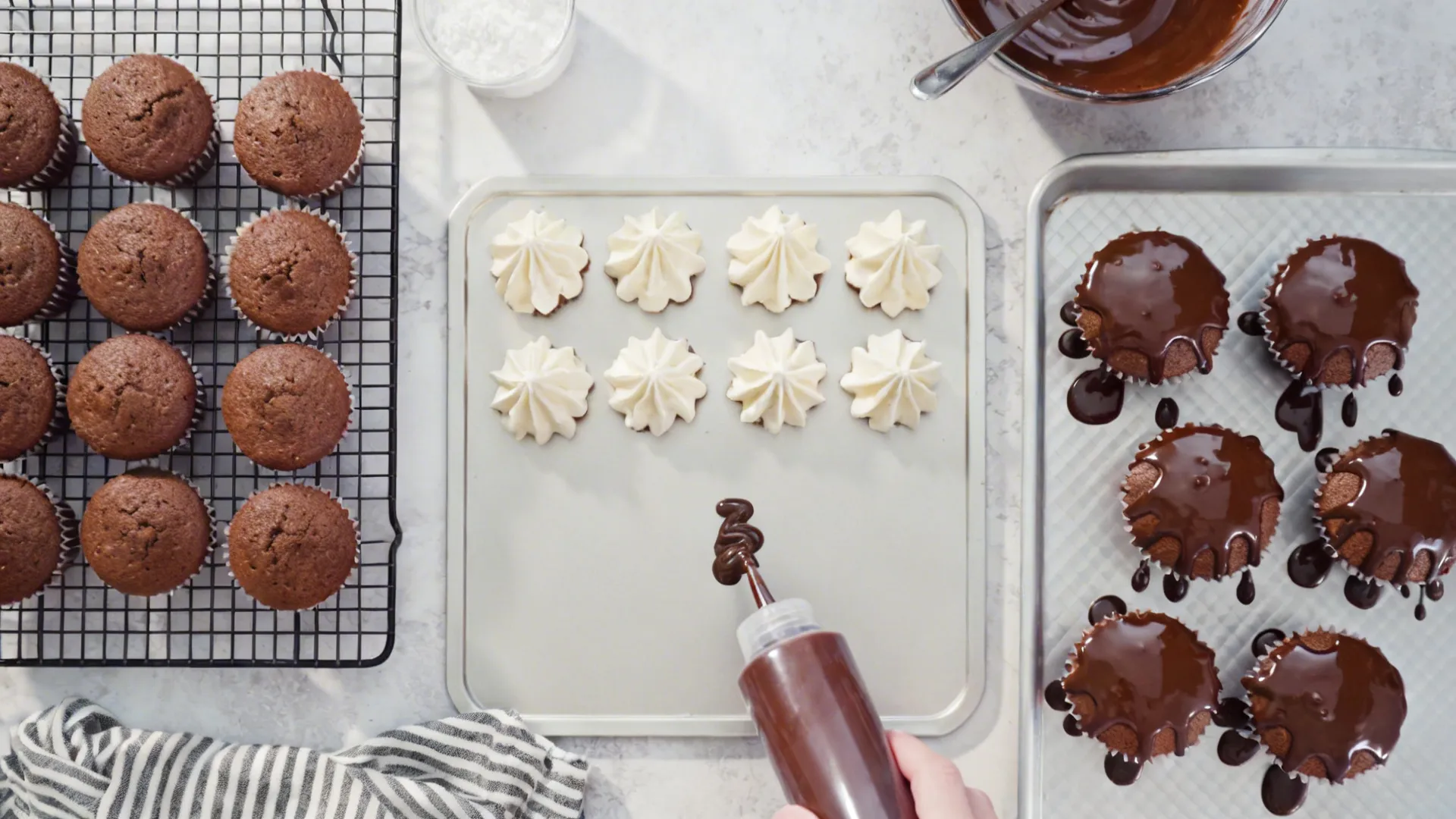 Glass-Gloss Ganache Drip with Negative Space