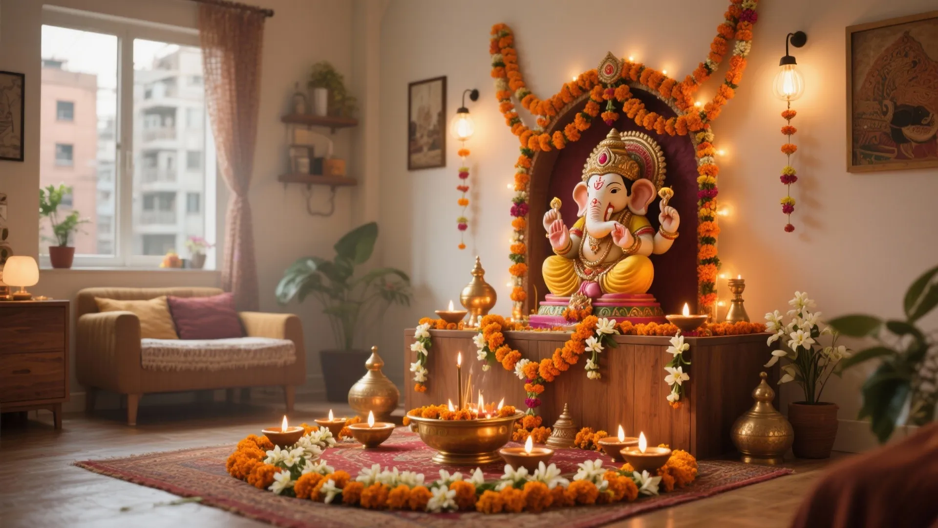 5 Ganesh Pooja Decoration Ideas at Home: Creative & Practical Inspiration for an Elegant Ganesh Chaturthi Setup