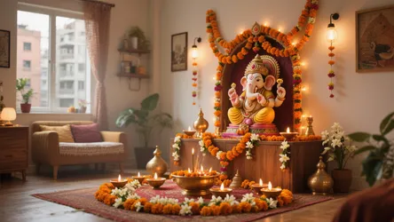5 Ganesh Pooja Decoration Ideas at Home