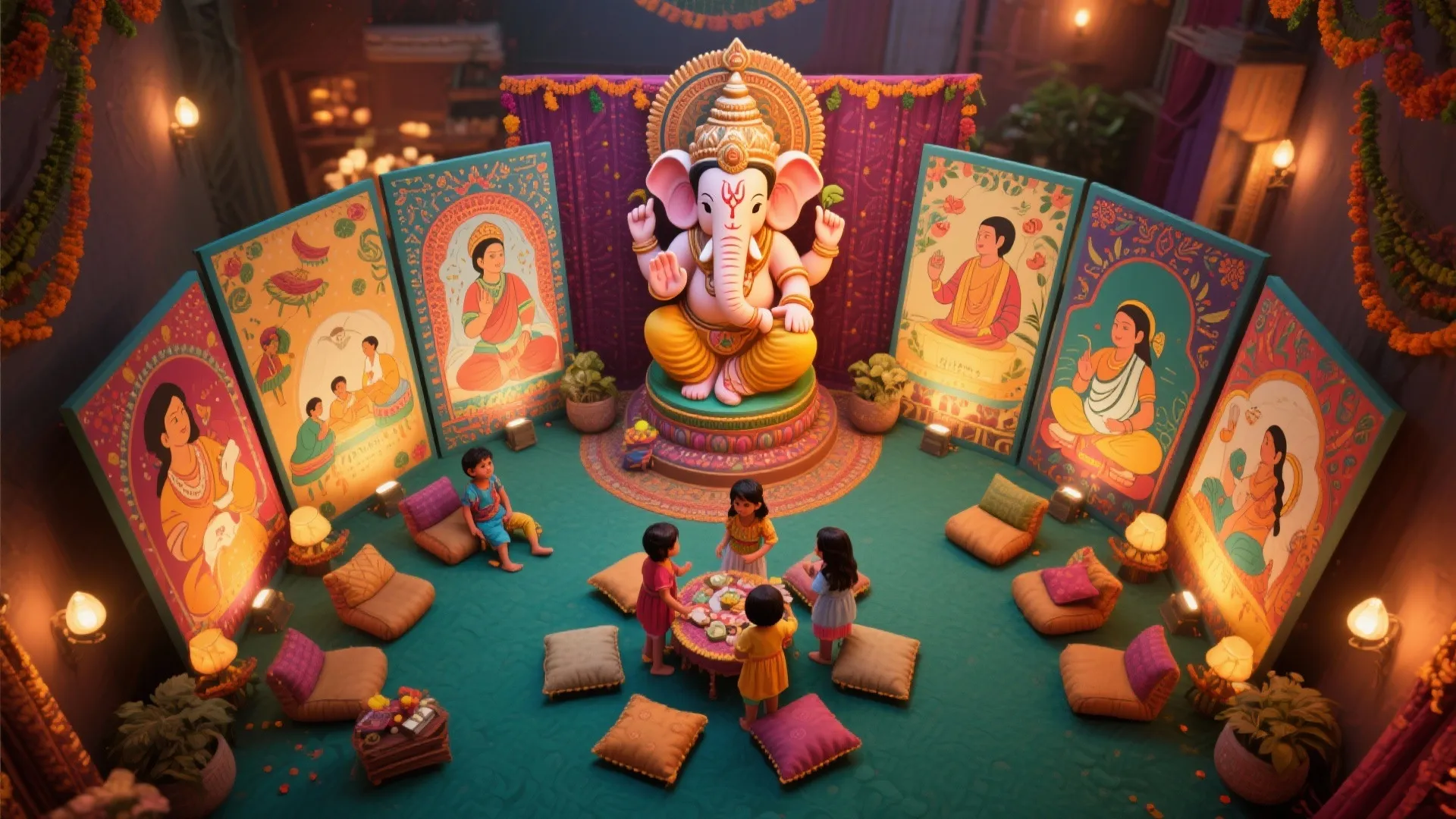 4. Themed Backdrop Storytelling